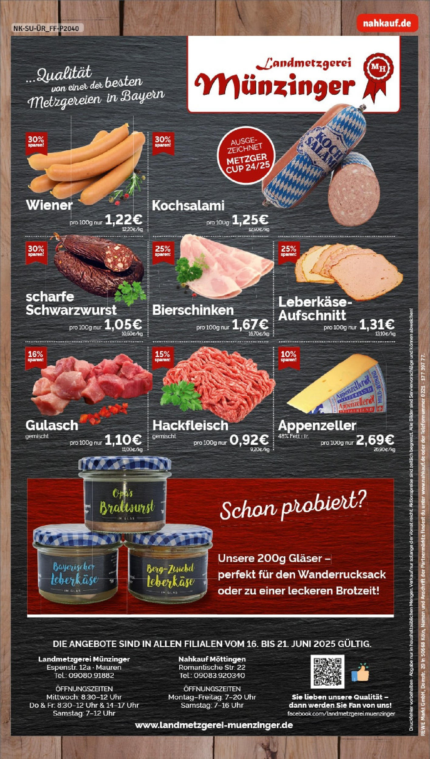 REWE Prospekt ab 15.06.2025 zum Blättern » Angebote | Seite: 8 | Produkte: Bratwurst, Bilder, Uhr, Hackfleisch