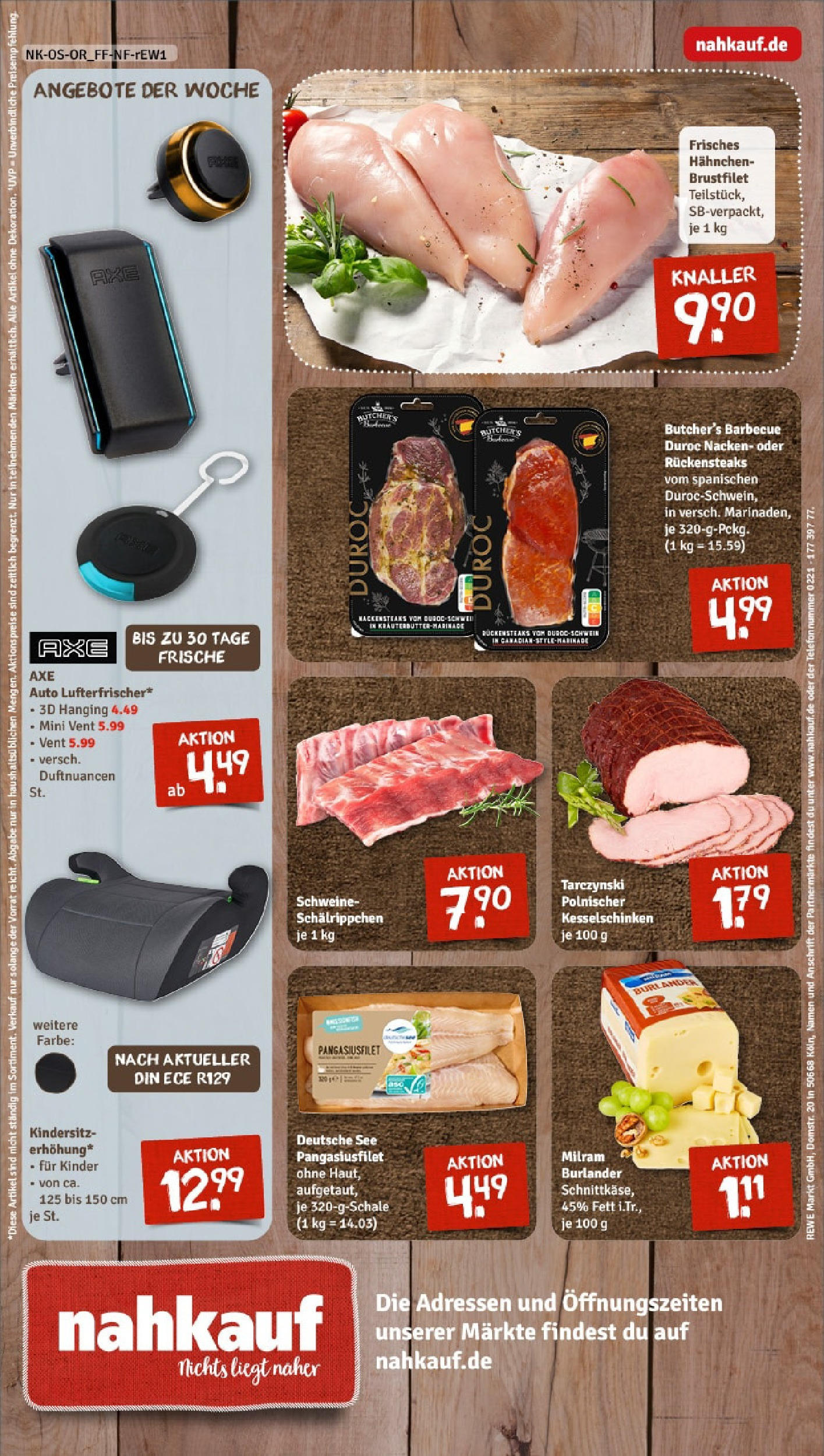 REWE Prospekt ab 15.06.2025 zum Blättern » Angebote | Seite: 12 | Produkte: Nackensteaks, Hahnchen, Milram, Axe