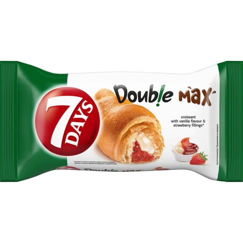7 DAYS Кроасан Double ванилия&ягода
