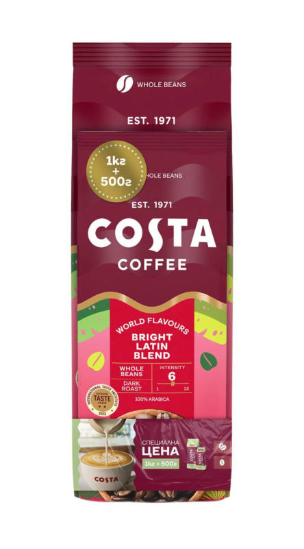 COSTA Кафе на зърна Bright Blend