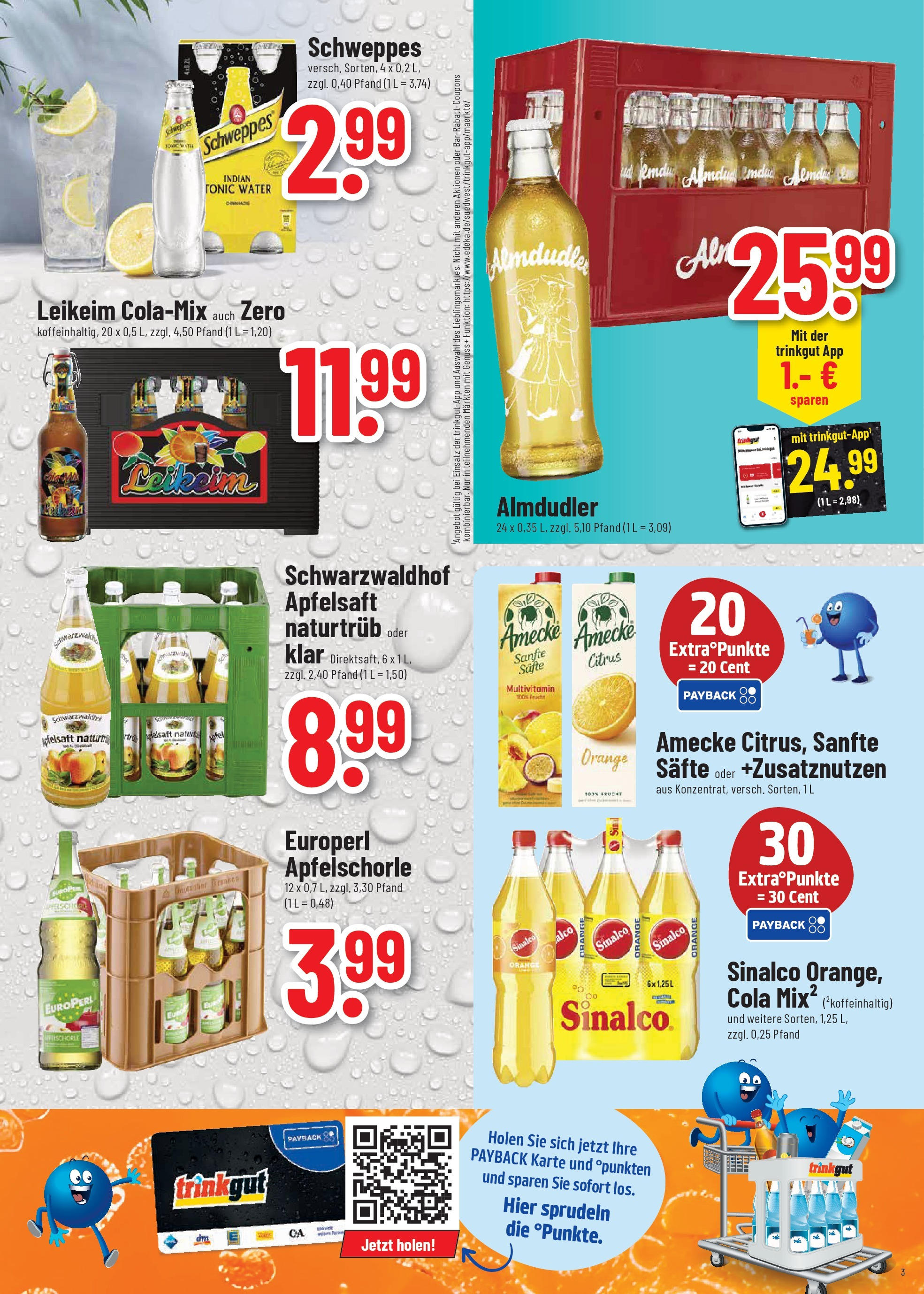Trinkgut prospekt Bad Kreuznach	 (ab 15.06.2025) » Angebote online | Seite: 3 | Produkte: Sinalco, Cola, Apfelsaft, Schweppes