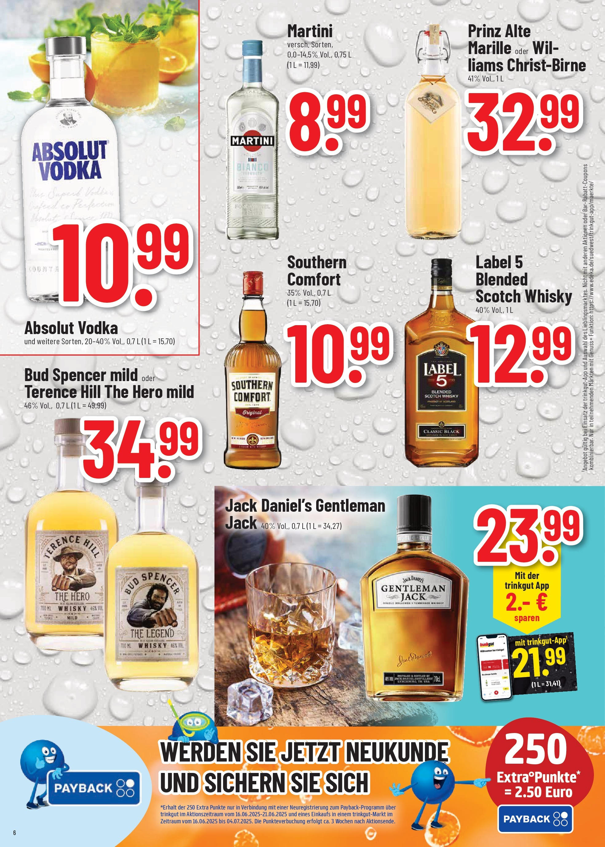 Trinkgut prospekt Bad Kreuznach	 (ab 15.06.2025) » Angebote online | Seite: 6 | Produkte: Martini, Whisky, Jack Daniel's, Vodka