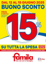 Buono Sconto 15% su tutta la spesa