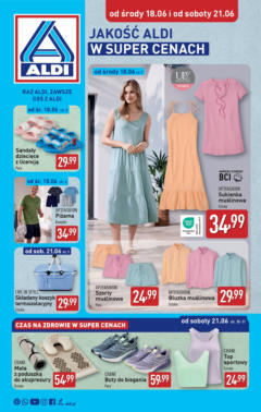 Pogląd oferty "Aldi Gazetka - Artykuły przemysłowe i tekstylia" - ważna od 18.06.2025