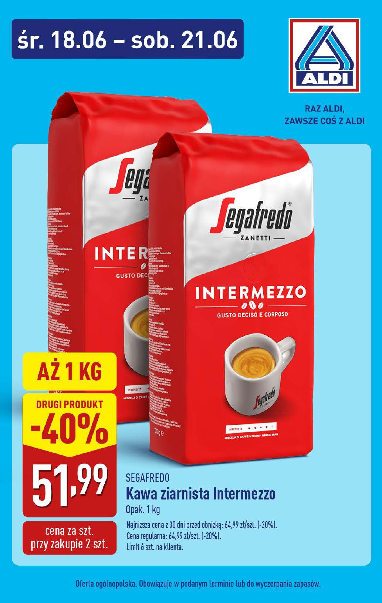 Aldi - Aldi od środy ważne do 21.06 od 17.06.2025 - Ulotka PDF, promocje | Strona: 2 | Produkty: Kawa ziarnista, Kawa