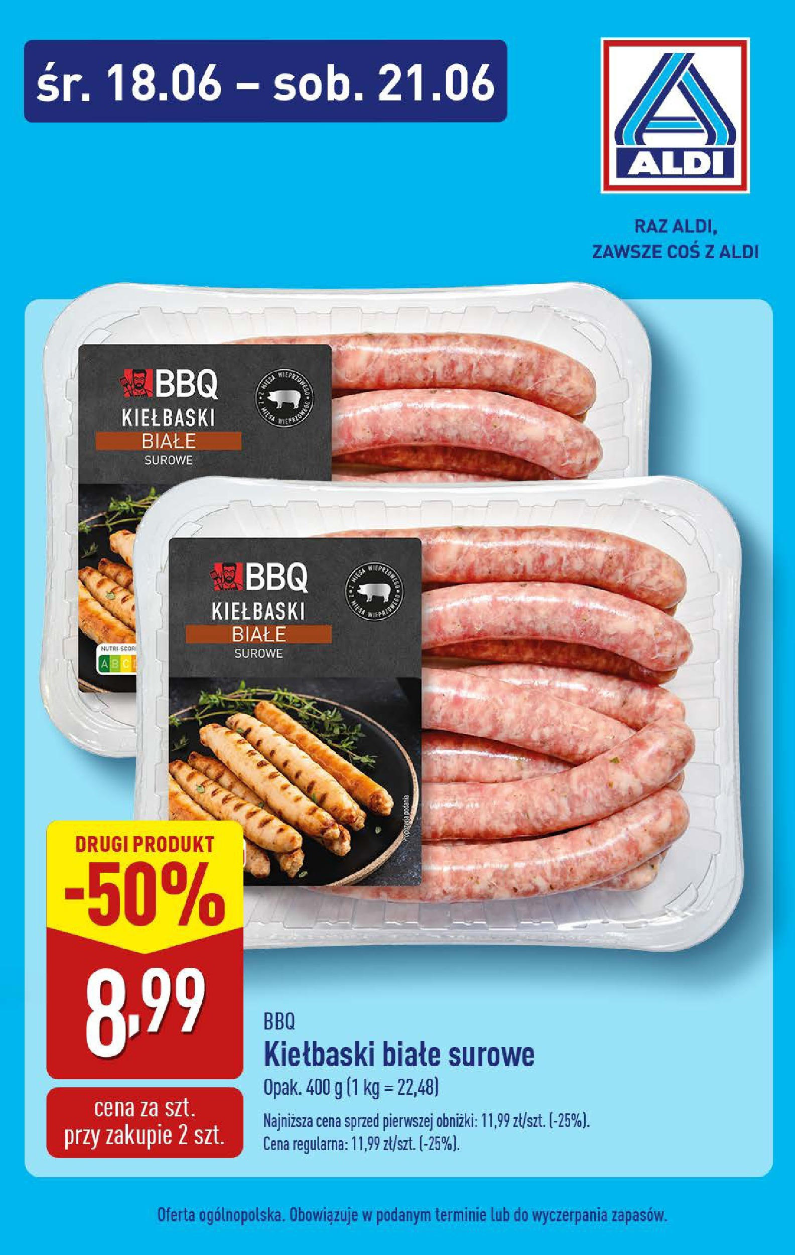 Aldi - Aldi od środy ważne do 21.06 od 17.06.2025 - Ulotka PDF, promocje | Strona: 3 | Produkty: Kiełbaski