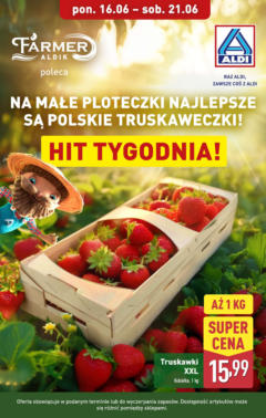 Pogląd oferty "Aldi - Aldi Truskawki ważne do 21.06" - ważna od 15.06.2025