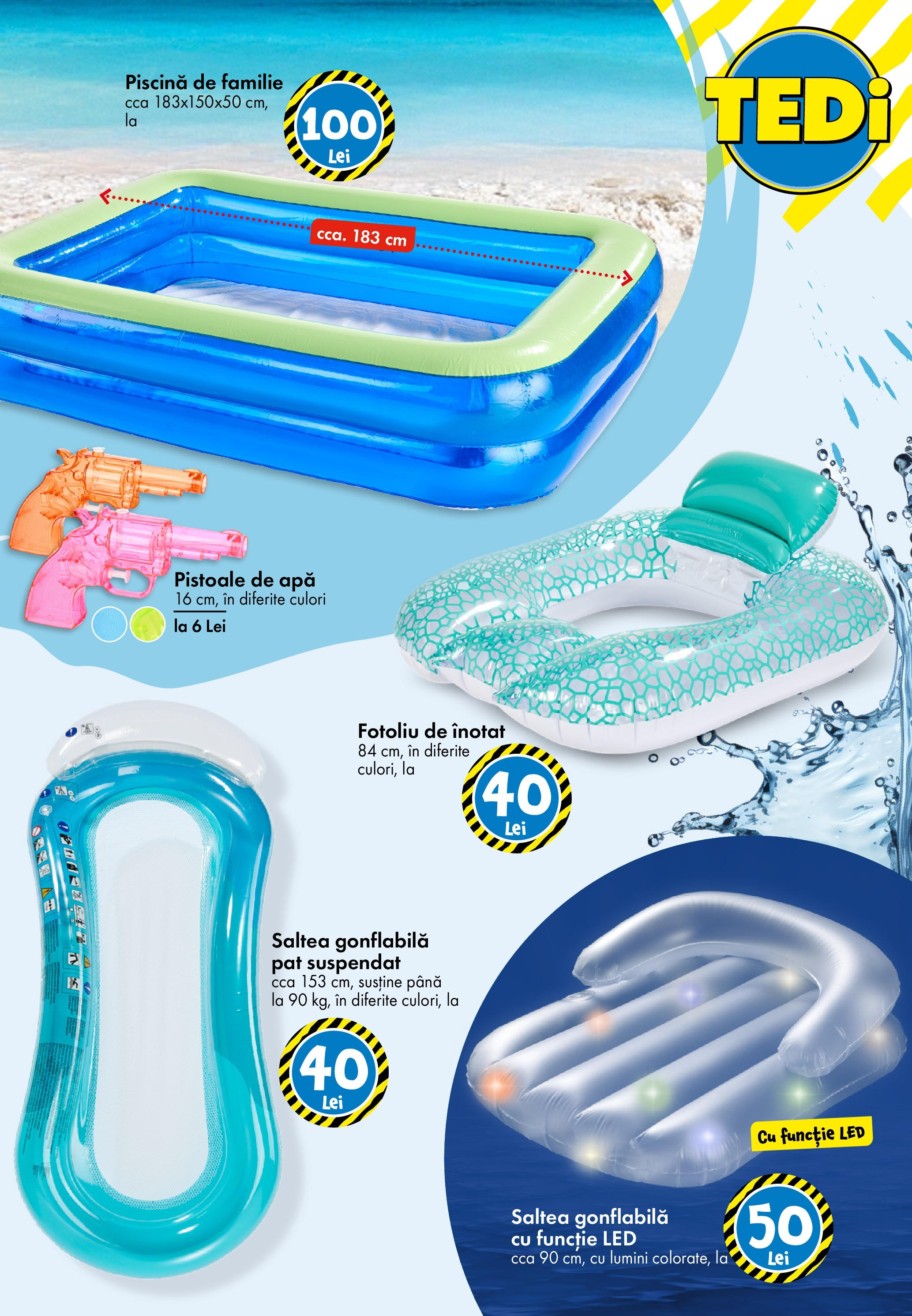 Catalog TEDi - Oferta 13.06.2025 - 21.06.2025 | Pagină: 12 | Produse: Pat, Piscină, Fotoliu, Saltea gonflabilă