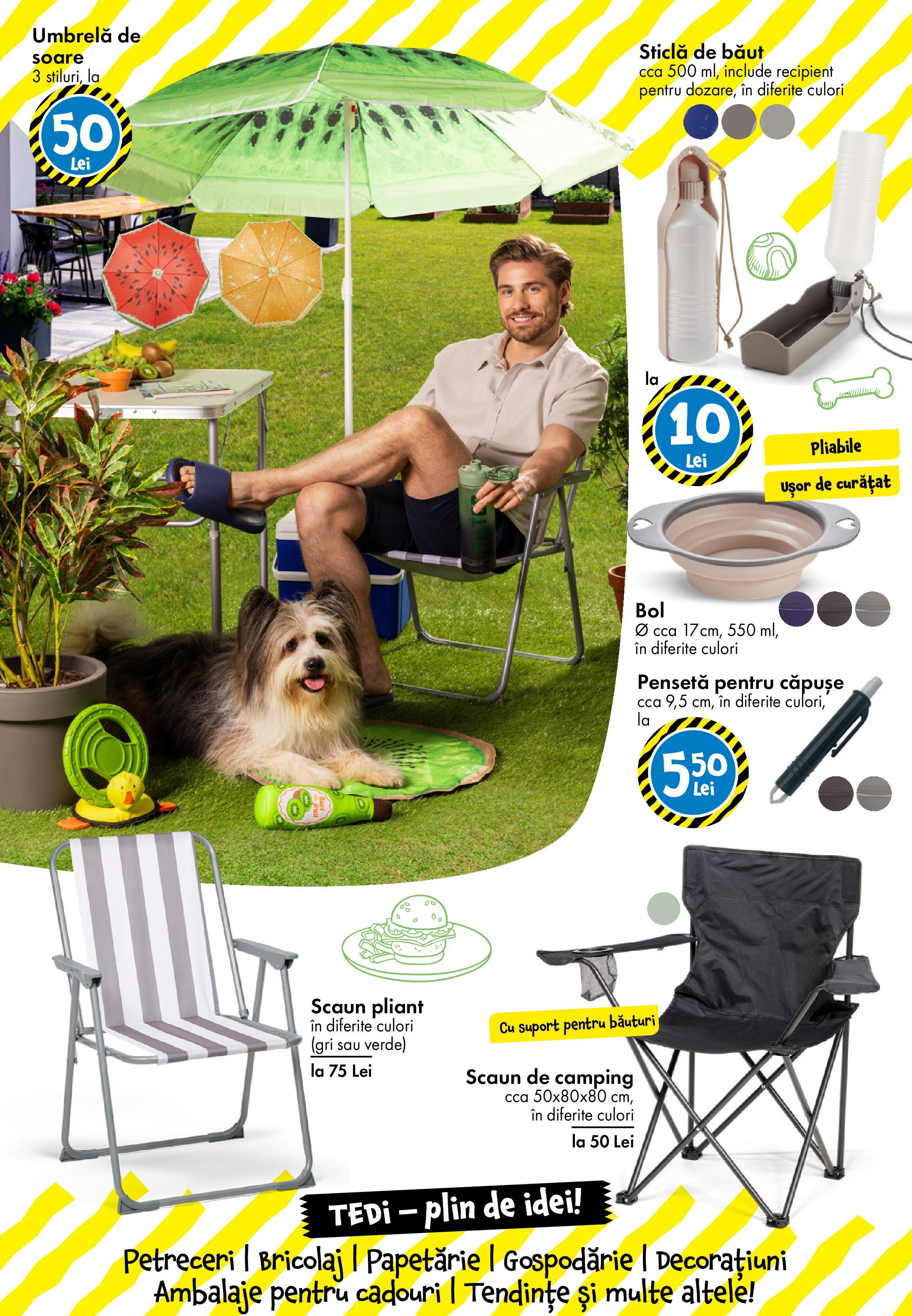 Catalog TEDi - Oferta 13.06.2025 - 21.06.2025 | Pagină: 23 | Produse: Umbrelă, Pensetă, Scaun, Onion