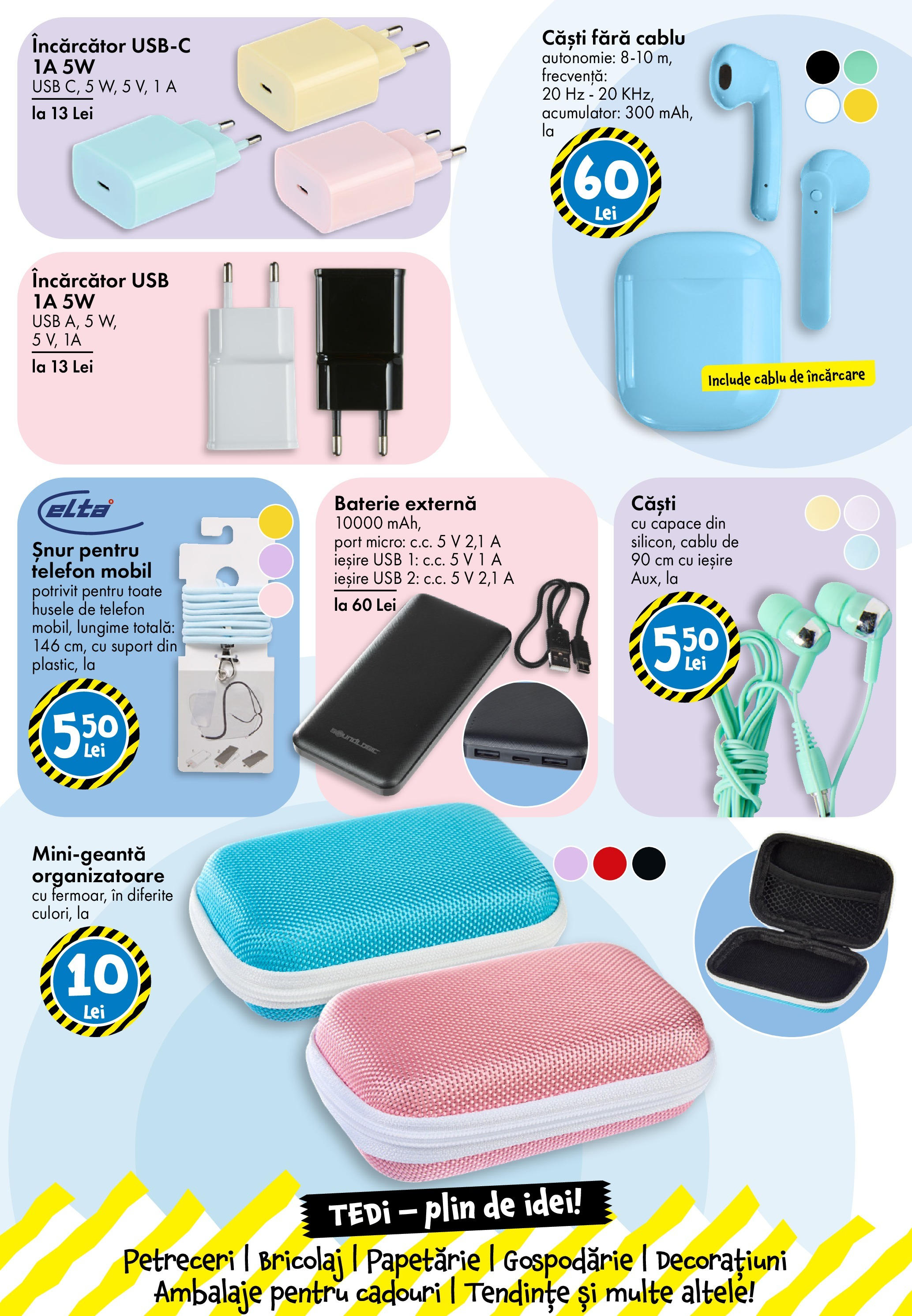 Catalog TEDi - Oferta 13.06.2025 - 21.06.2025 | Pagină: 25 | Produse: Telefon, Căști, Cablu, Usb