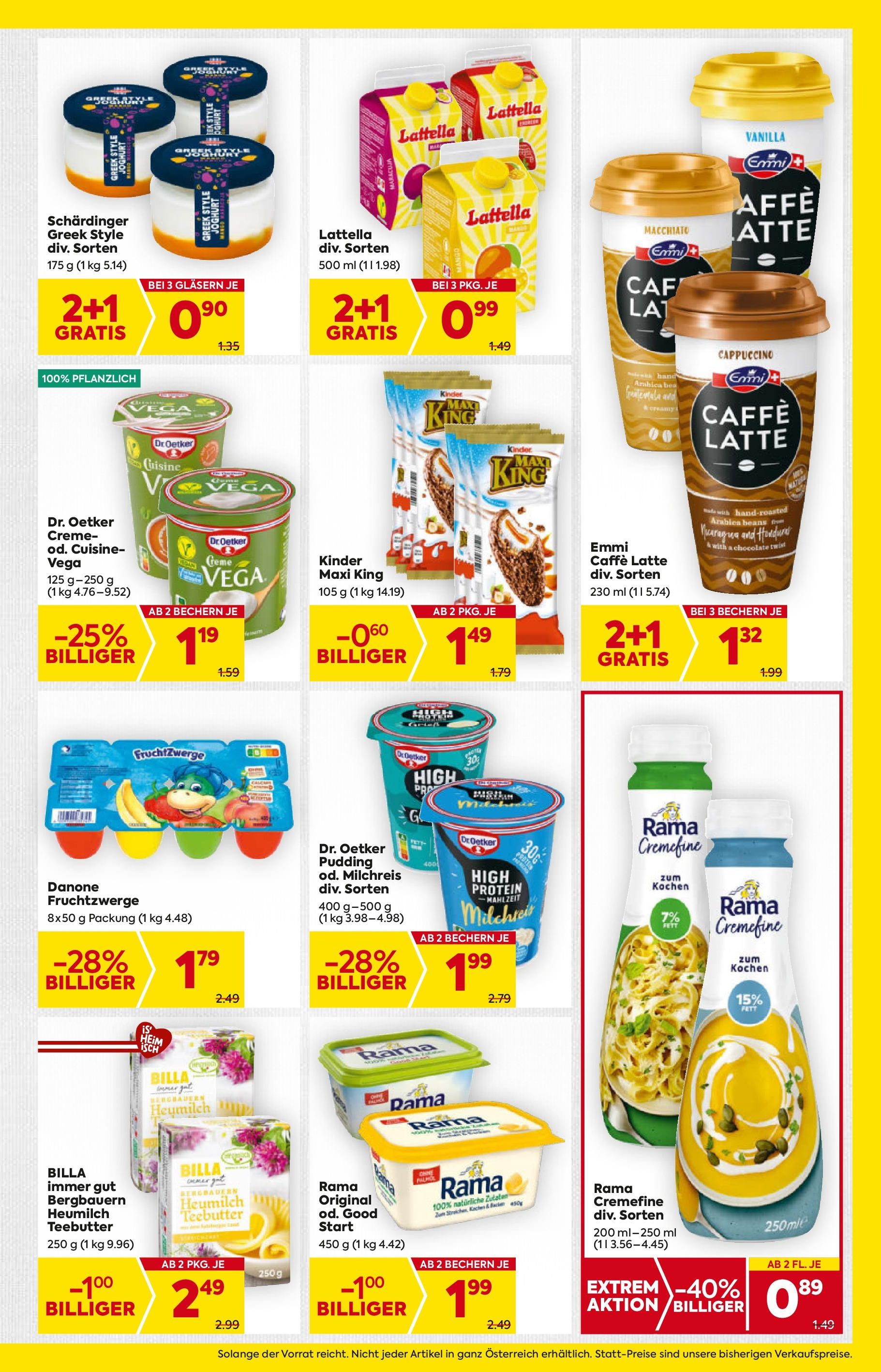 Billa Flugblatt - Eggendorf, Scheibbs, Schwadorf ab 18.06.2025 - Angebote, Prospekt | Seite: 9 | Produkte: Creme, Joghurt