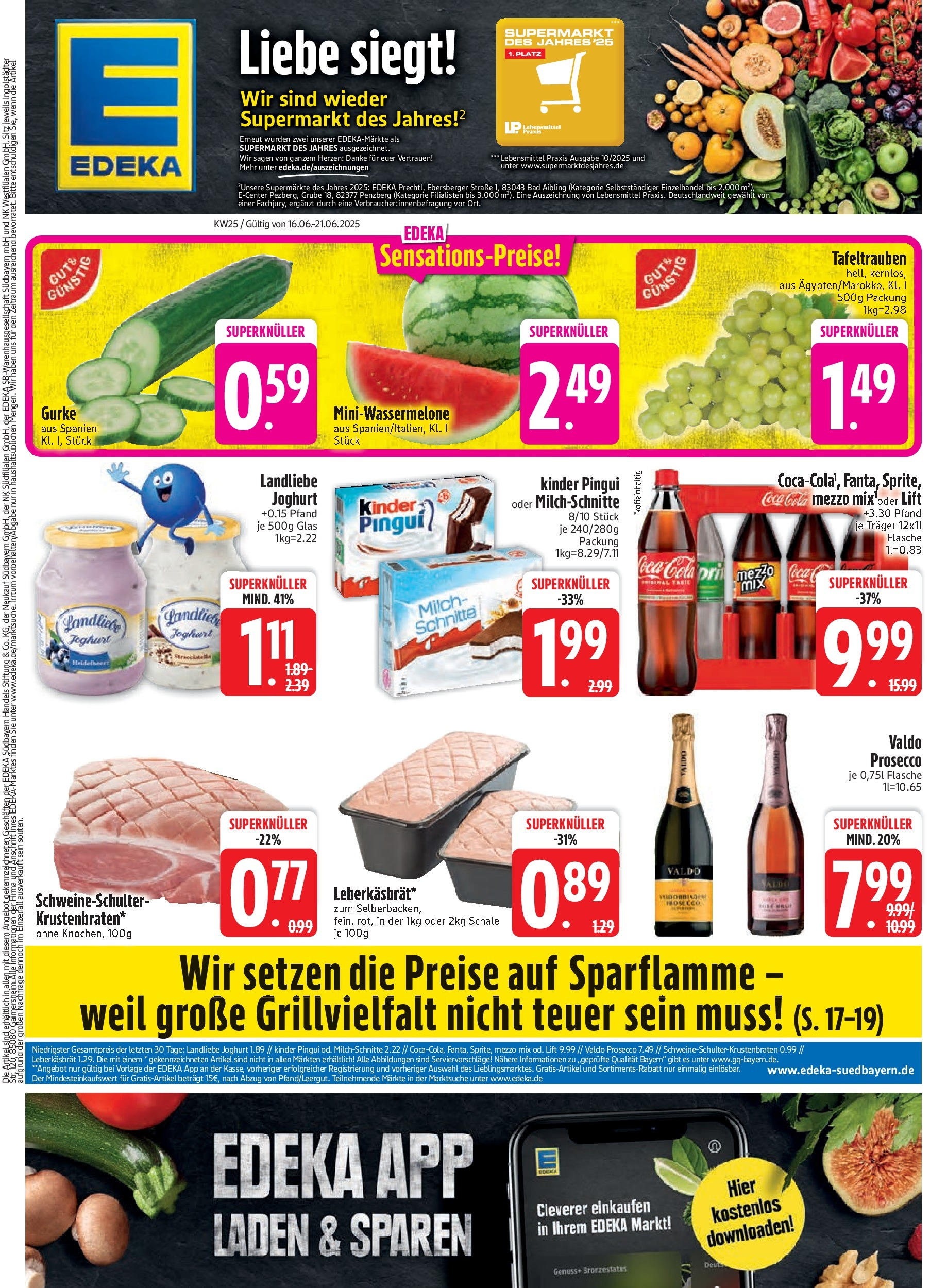 Edeka prospekt Altmannstein	 (ab 15.06.2025) » Angebote Online | Seite: 3 | Produkte: Coca cola, Fanta, Cola, Prosecco