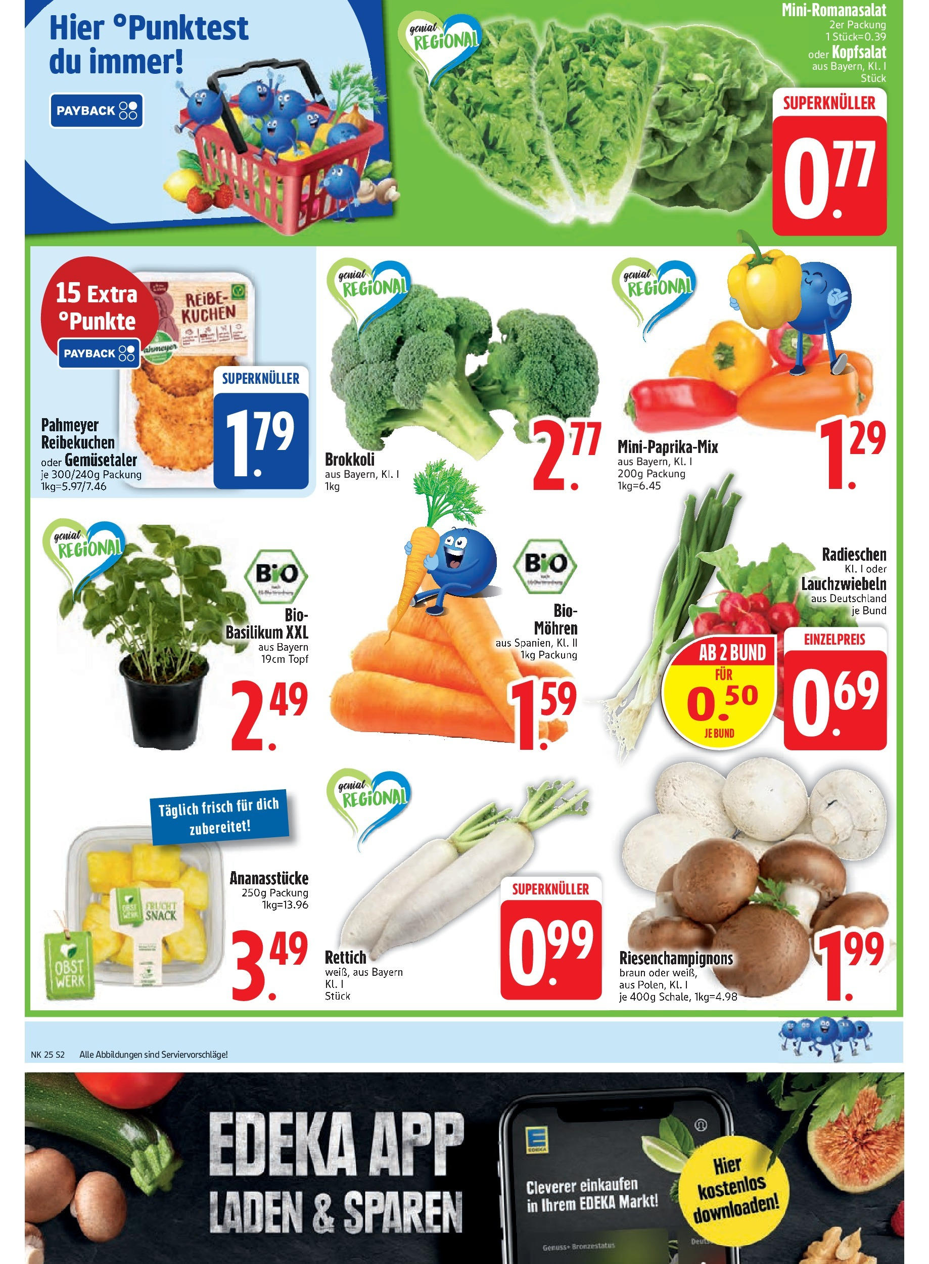 Edeka prospekt Markt Schwaben	 (ab 15.06.2025) » Angebote Online | Seite: 4 | Produkte: Mohren, Obst, Brokkoli, Kuchen