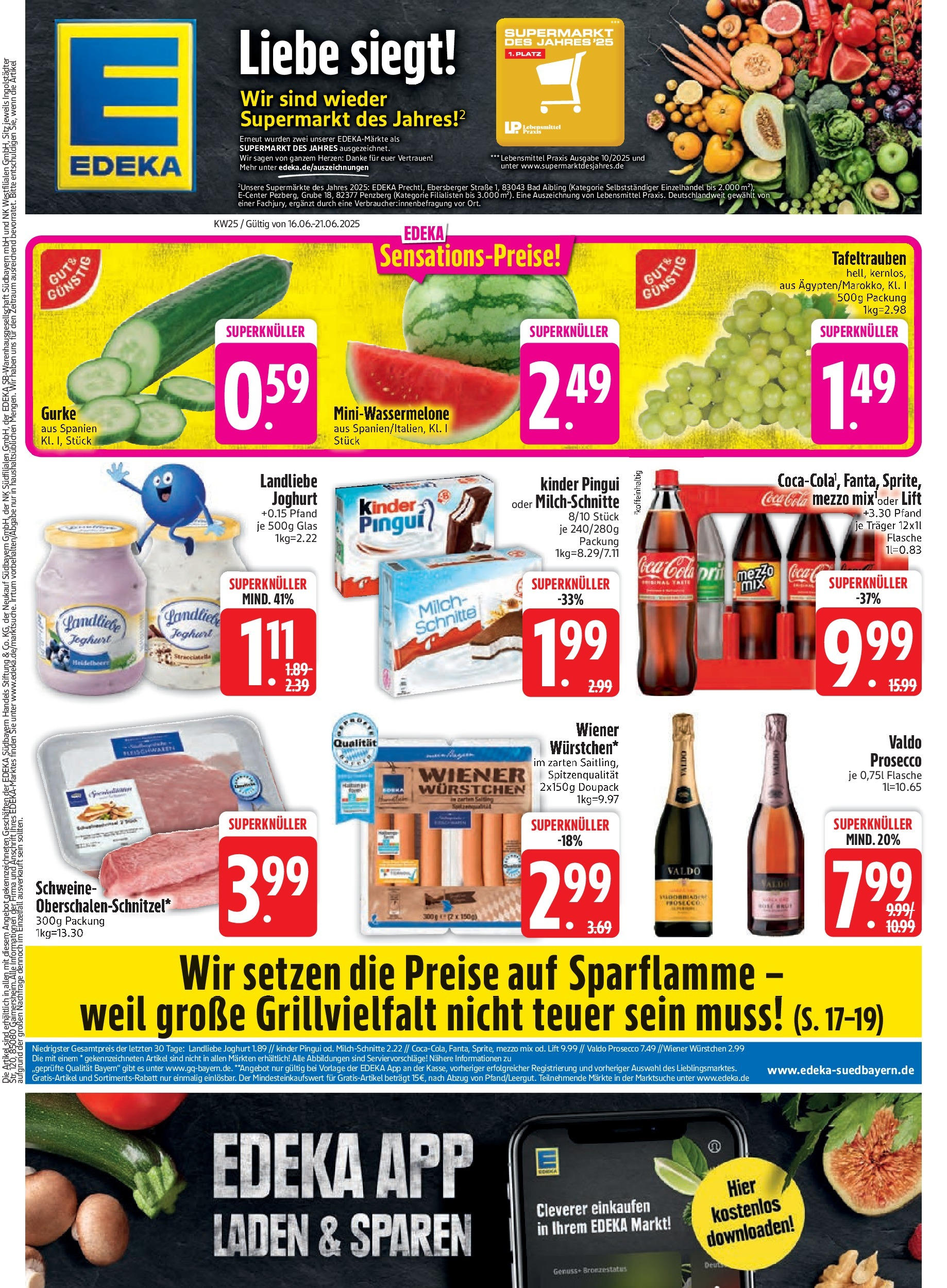 Edeka prospekt Bodenwöhr	 (ab 16.06.2025) » Angebote Online | Seite: 3 | Produkte: Mezzo mix, Milch, Bad, Prosecco