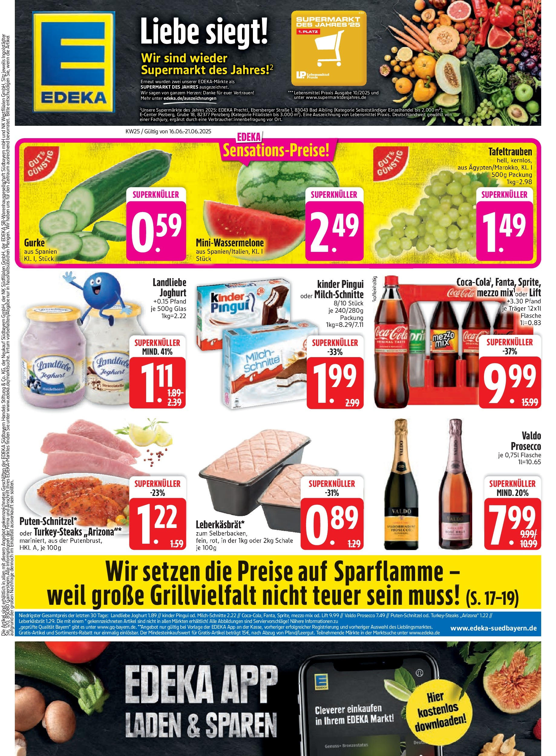 Edeka prospekt Markt Schwaben	 (ab 15.06.2025) » Angebote Online | Seite: 3 | Produkte: Mezzo mix, Coca cola, Milch, Bad