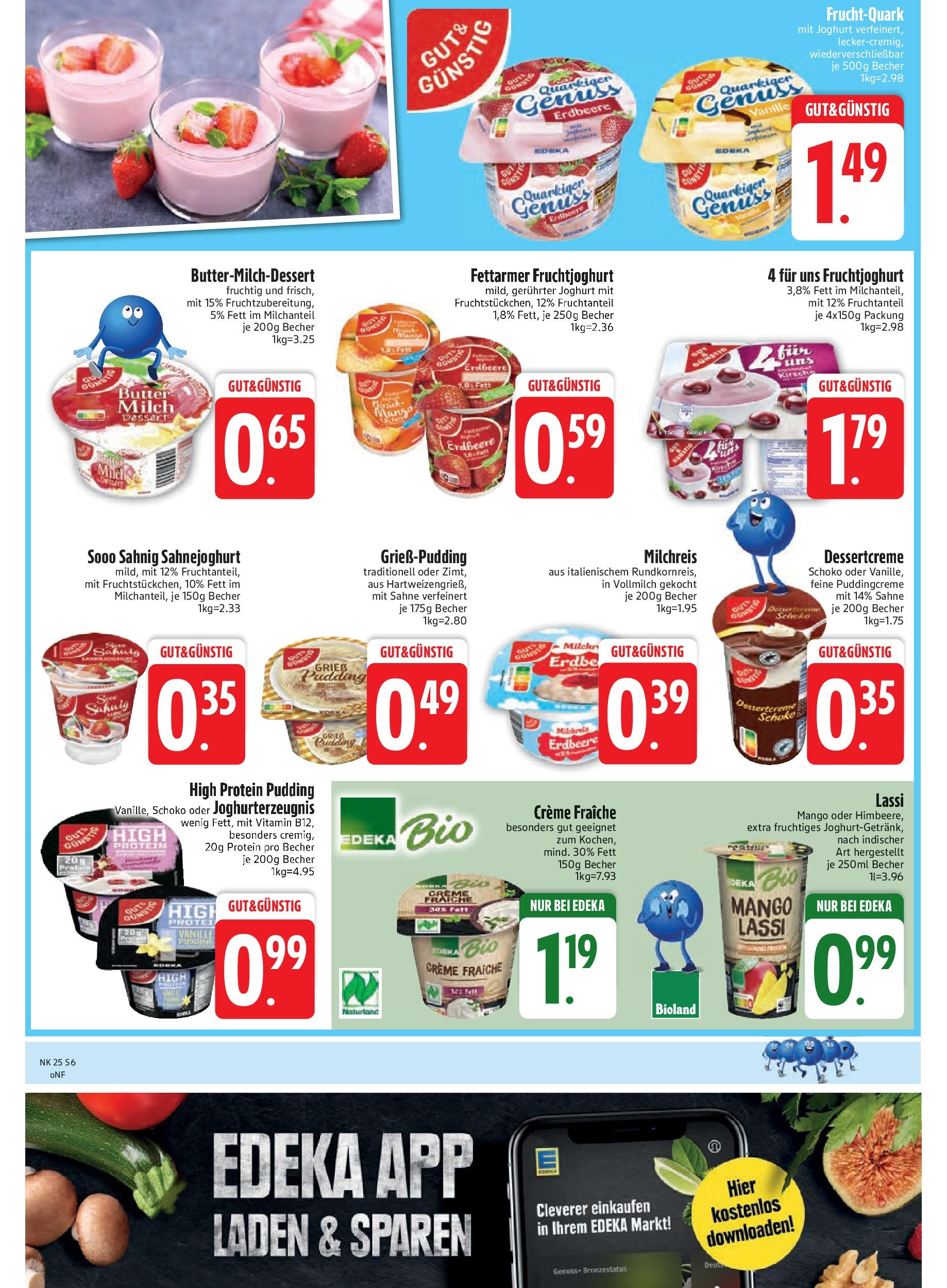 Edeka prospekt Unterföhring	 (ab 15.06.2025) » Angebote Online | Seite: 8 | Produkte: High protein pudding, Milch, Butter, Sahne