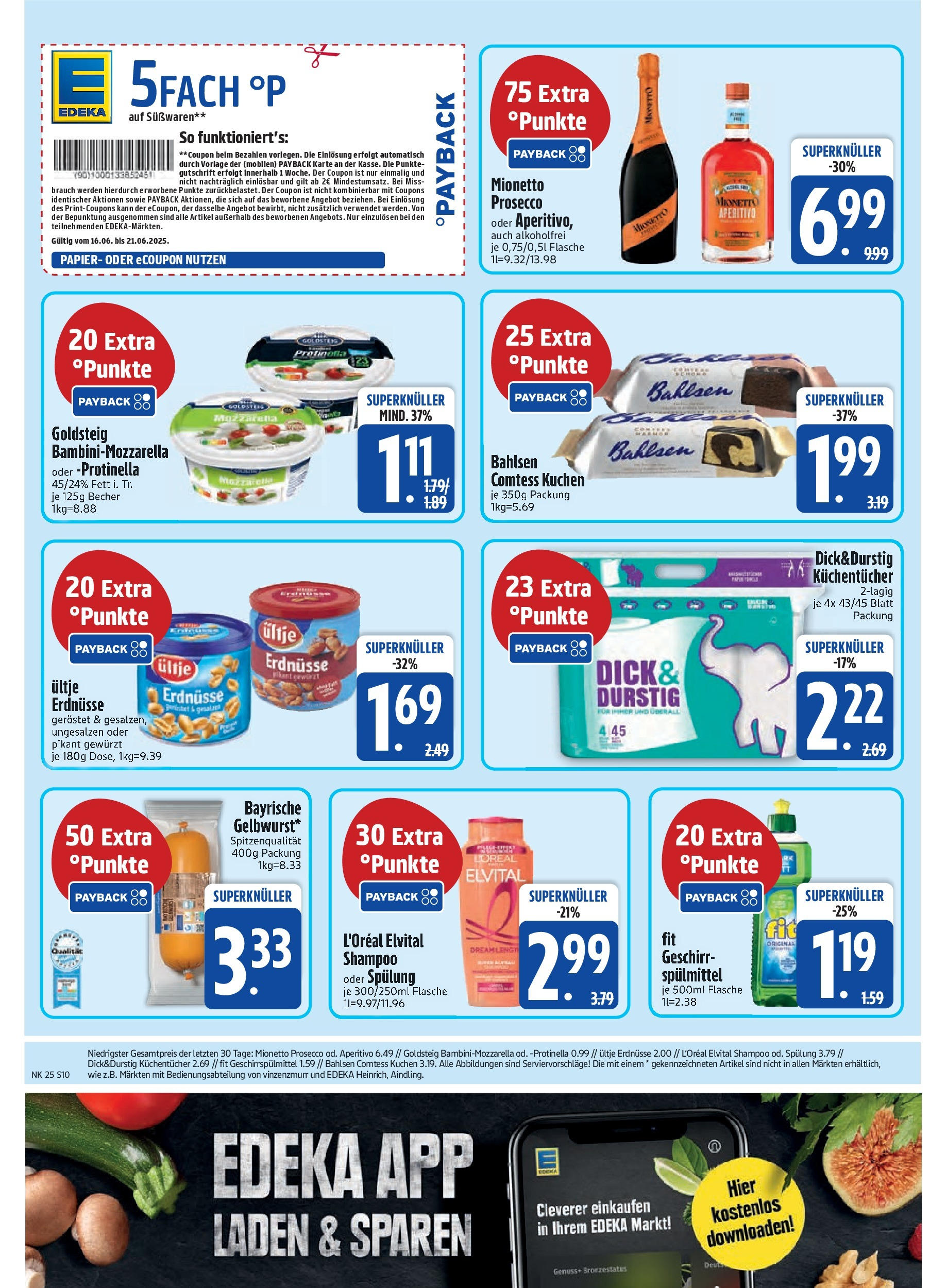 Edeka prospekt Markt Schwaben	 (ab 15.06.2025) » Angebote Online | Seite: 12 | Produkte: Ultje erdnusse, Erdnüsse, Mozzarella, Shampoo