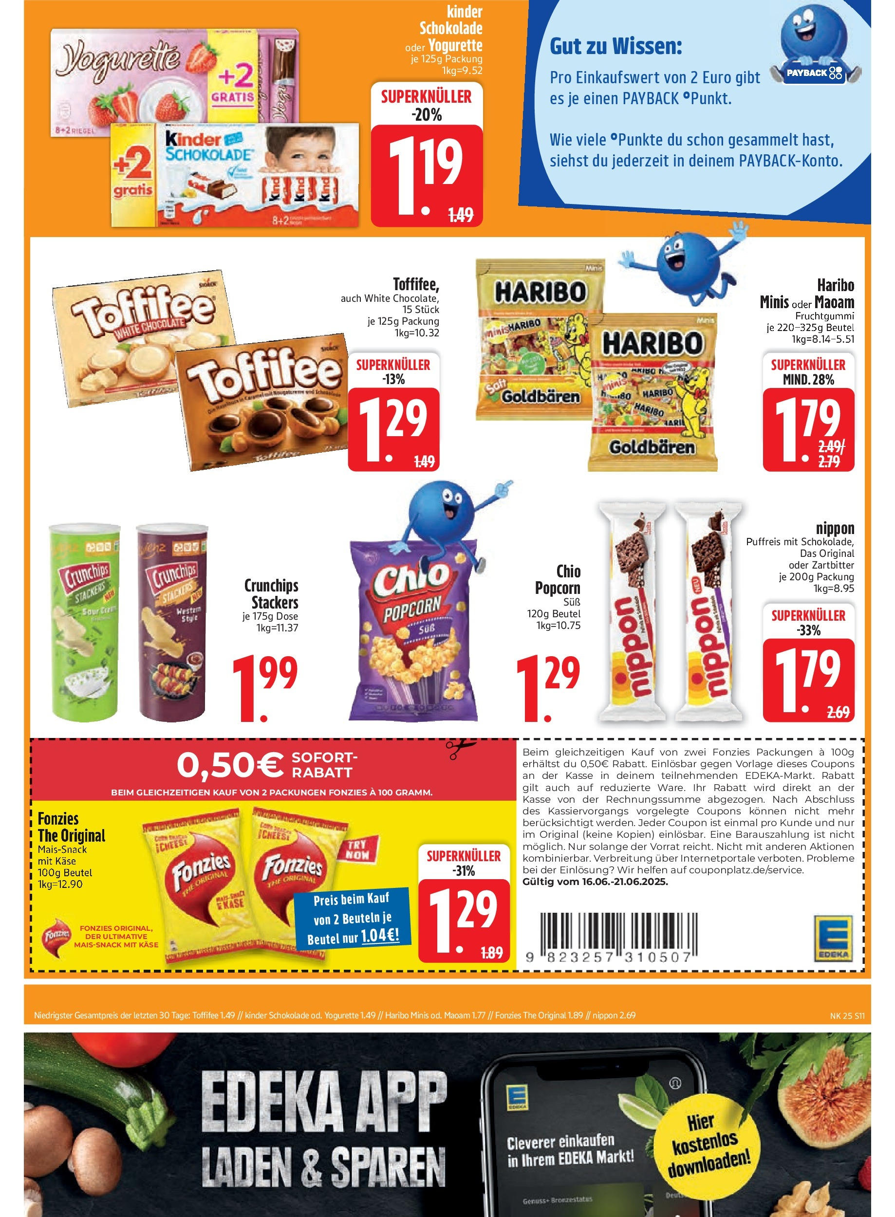Edeka prospekt Markt Schwaben	 (ab 15.06.2025) » Angebote Online | Seite: 13 | Produkte: Kinder schokolade, Schokolade, Toffifee, Chips