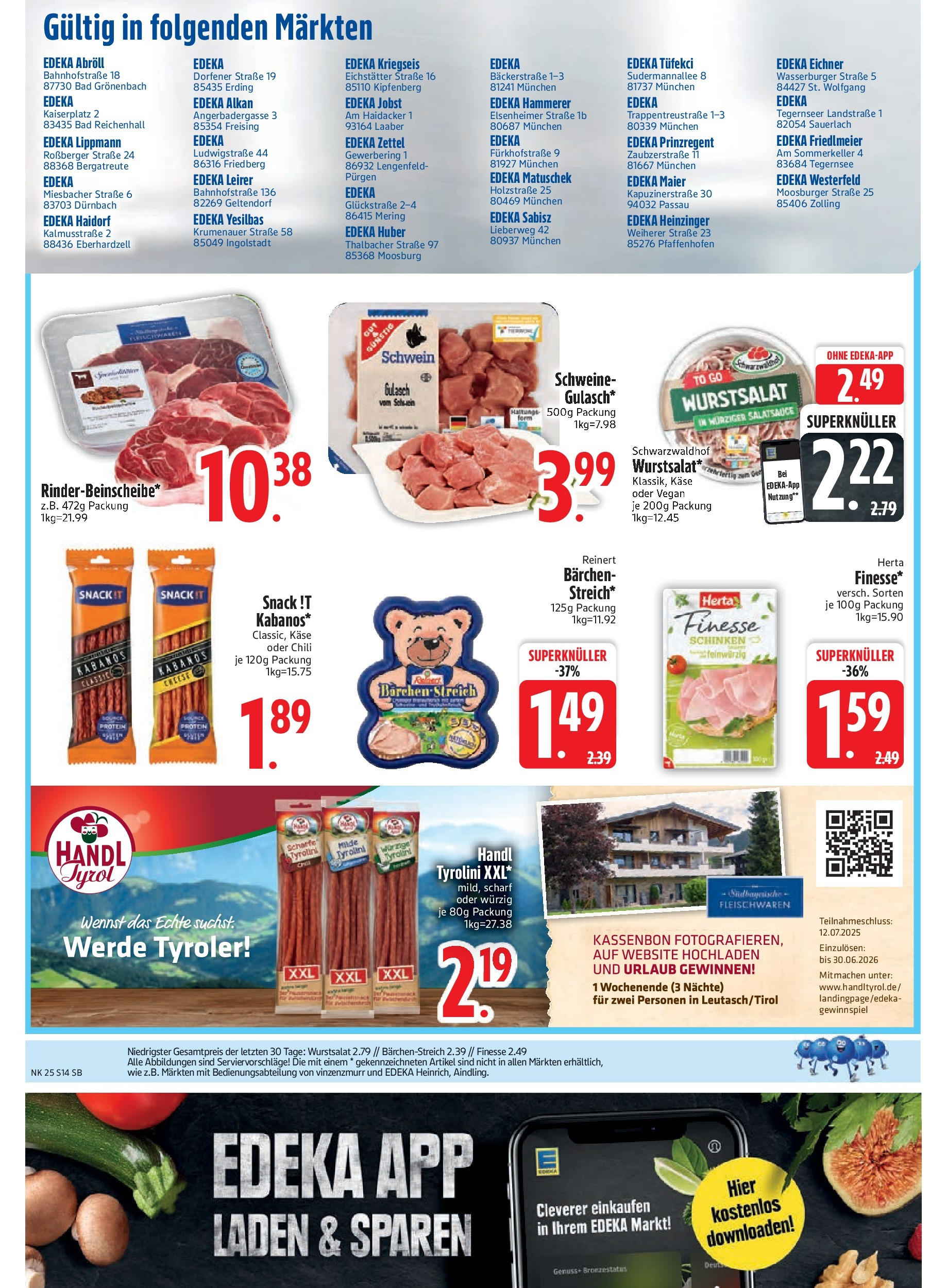 Edeka prospekt Bodenwöhr	 (ab 16.06.2025) » Angebote Online | Seite: 16 | Produkte: Käse, Bad, Chili, Schinken