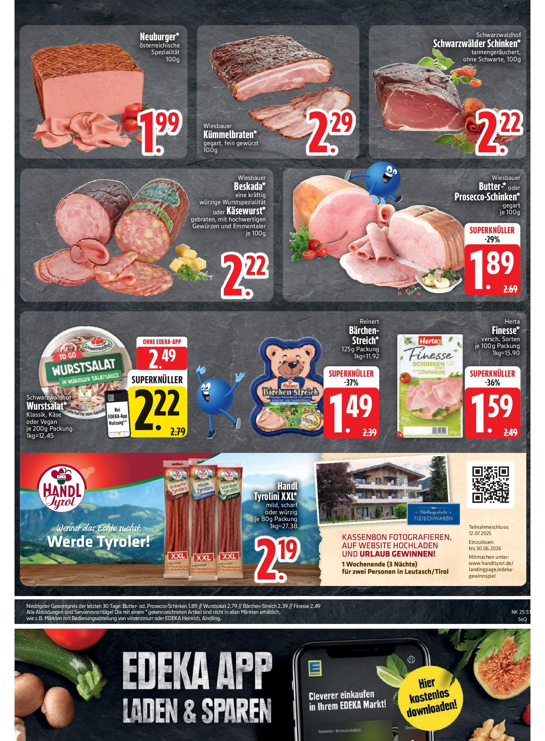 Edeka prospekt Markt Schwaben	 (ab 15.06.2025) » Angebote Online | Seite: 17 | Produkte: Butter, Käse, Schinken