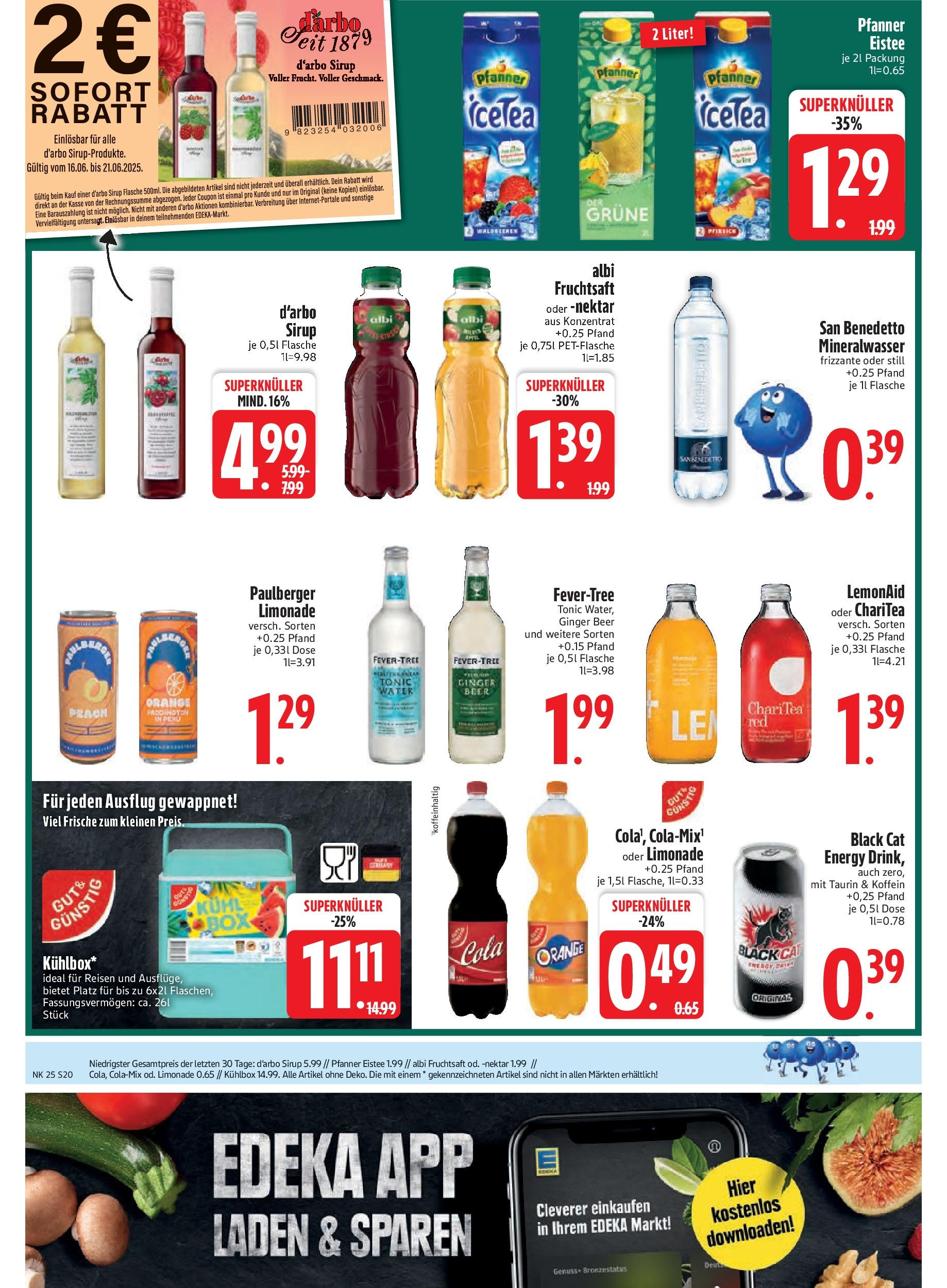 Edeka prospekt Markt Schwaben	 (ab 15.06.2025) » Angebote Online | Seite: 22 | Produkte: Energy, Pfanner eistee, Mineralwasser, Pfirsich