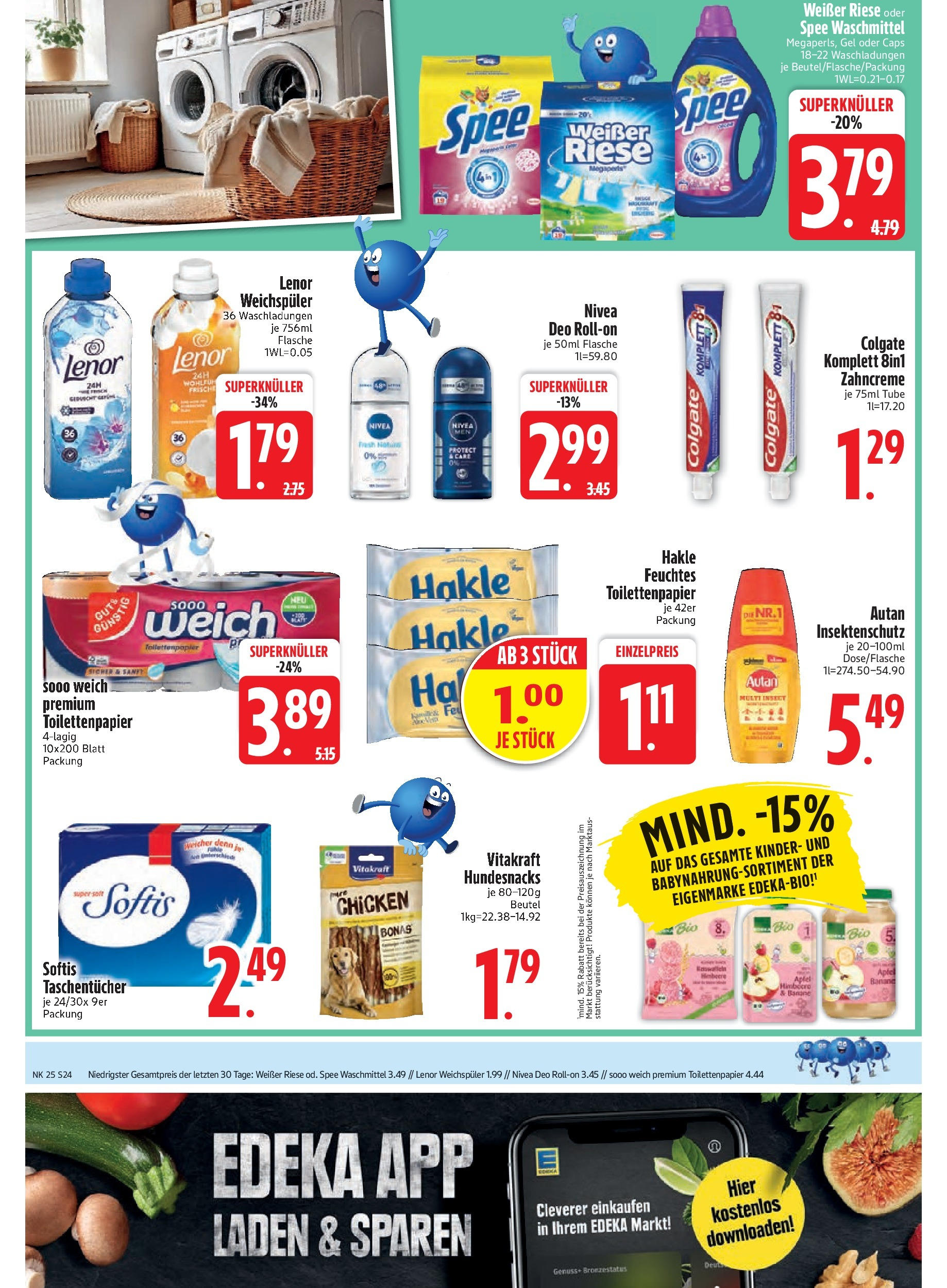 Edeka prospekt Markt Schwaben	 (ab 15.06.2025) » Angebote Online | Seite: 26 | Produkte: Deodorant, Spee, Waschmittel, Toilettenpapier