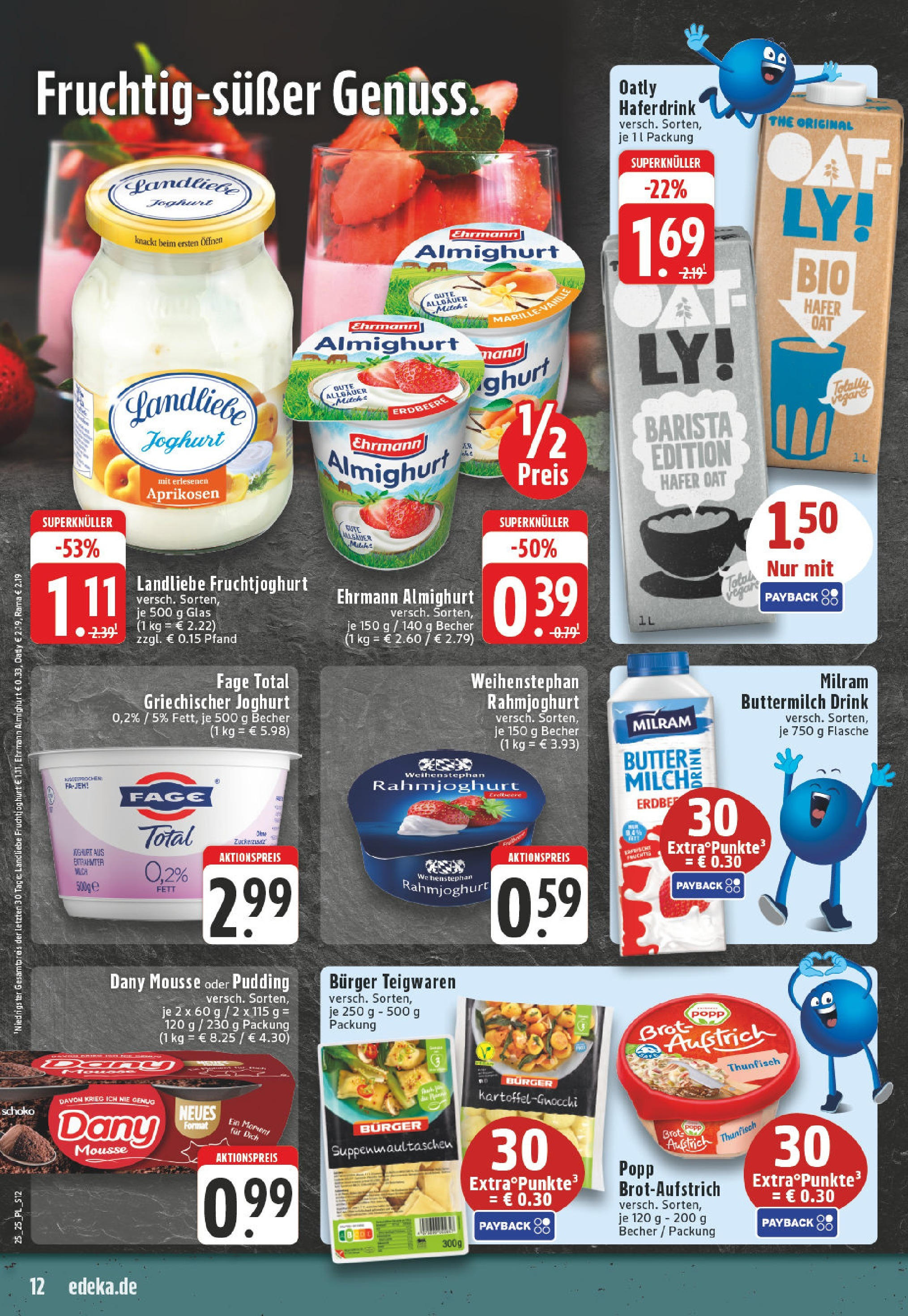 Edeka prospekt Wickede	 (ab 15.06.2025) » Angebote Online | Seite: 12 | Produkte: Thunfisch, Fruchtjoghurt, Pudding, Brot