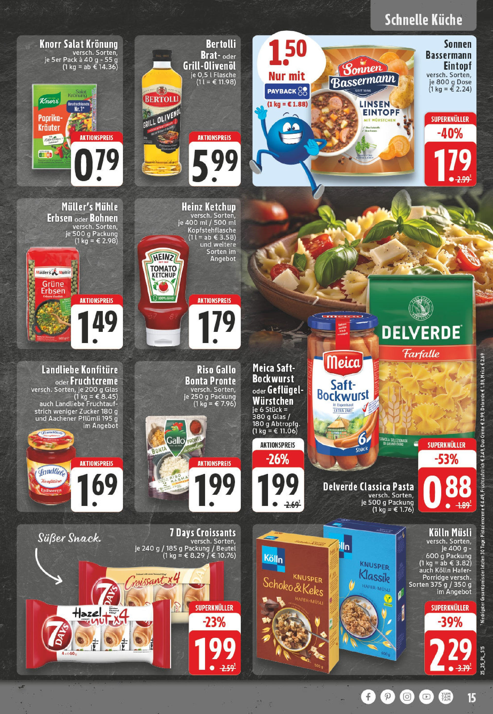Edeka prospekt Wickede	 (ab 15.06.2025) » Angebote Online | Seite: 15 | Produkte: Creme, Meica, Croissant, Saft