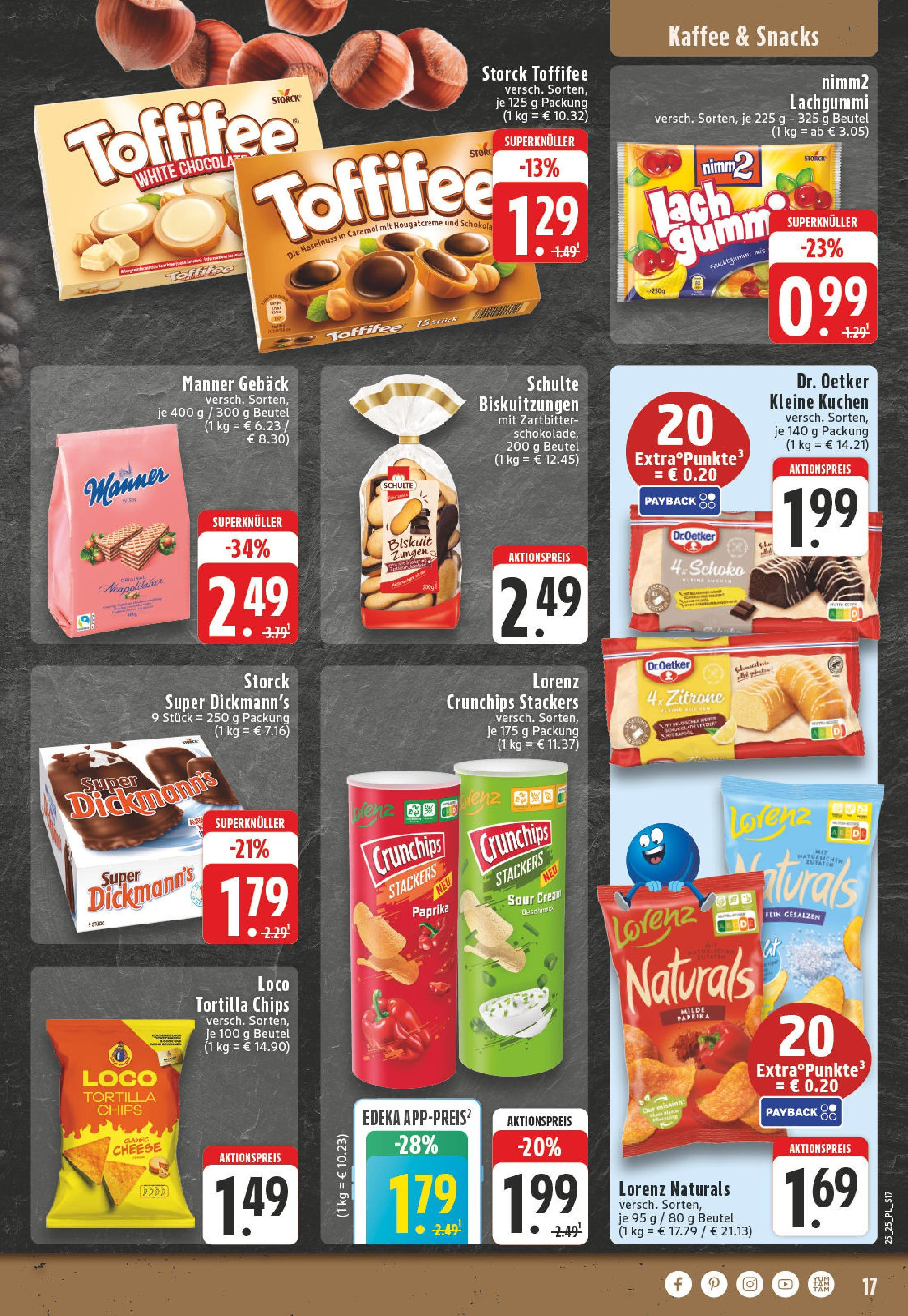 Edeka prospekt Wickede	 (ab 15.06.2025) » Angebote Online | Seite: 17 | Produkte: Kaffee, Paprika, Lorenz crunchips, Kuchen