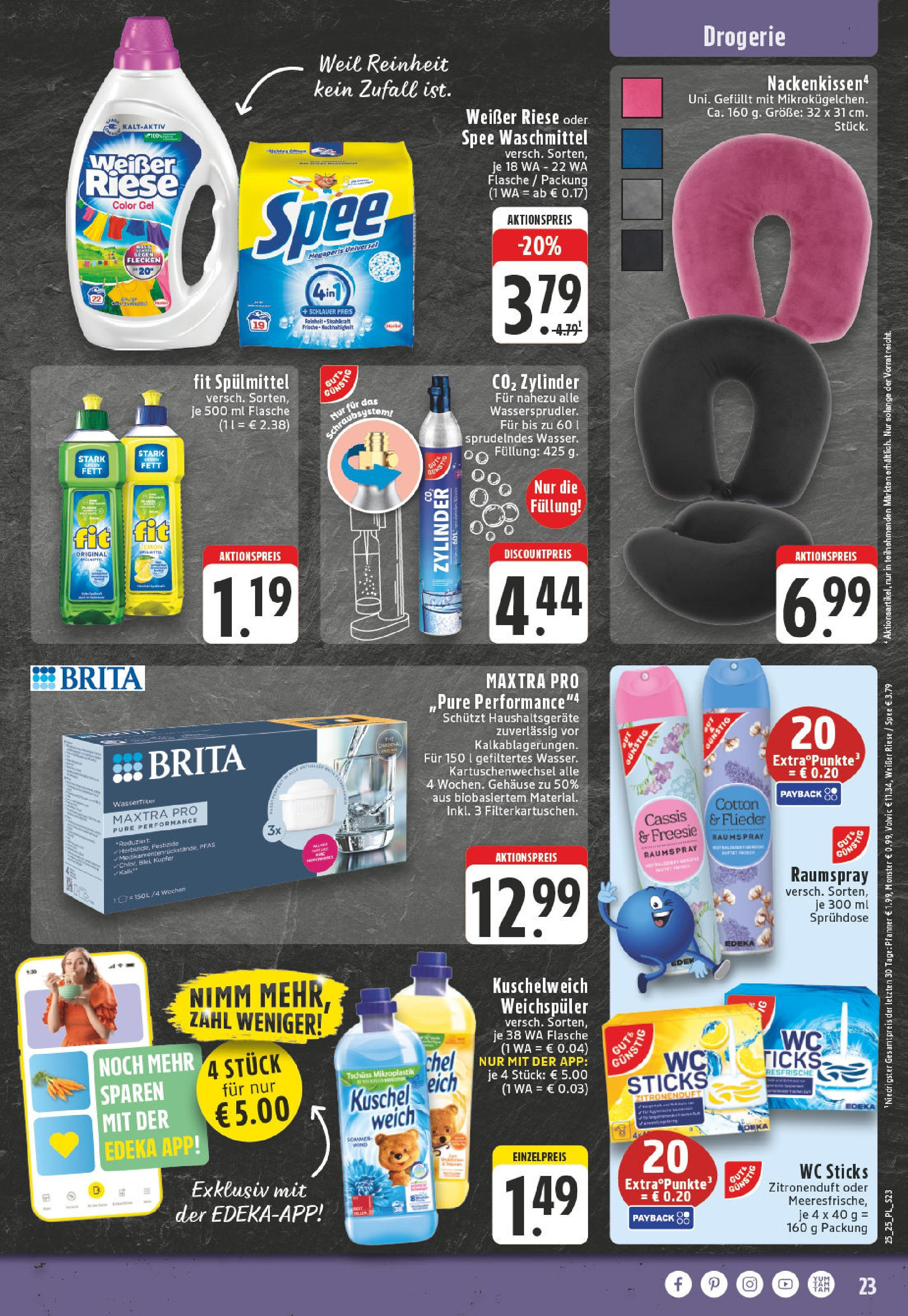 Edeka prospekt Wickede	 (ab 15.06.2025) » Angebote Online | Seite: 23 | Produkte: Monster, Spee, Waschmittel, Volvic