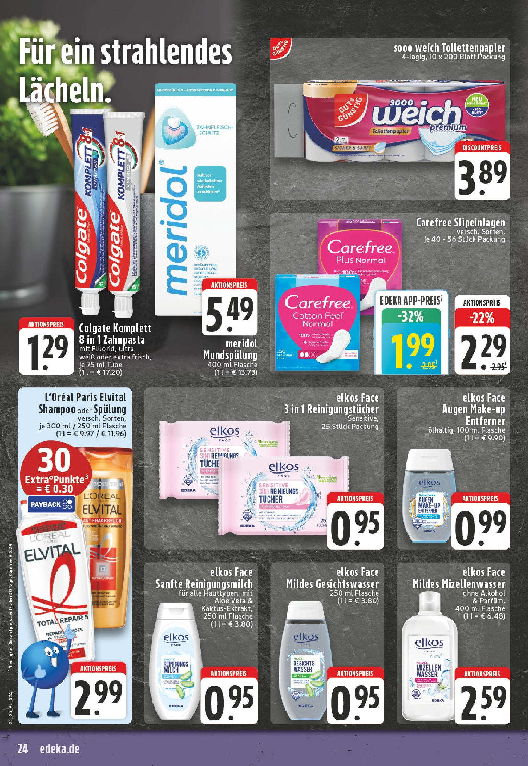 Edeka prospekt Wickede	 (ab 15.06.2025) » Angebote Online | Seite: 24 | Produkte: Toner, Shampoo, Spülung, Reinigungstücher