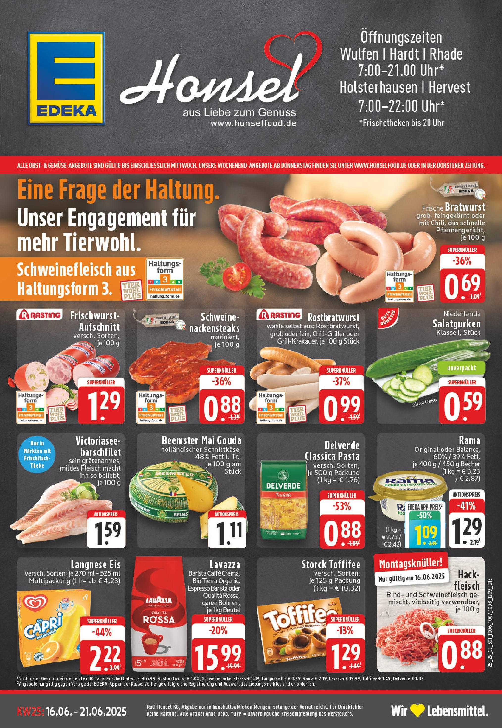 EDEKA Prospekt ab 15.06.2025 - Prospekt Dorsten Online Vorschau von dem Prospekt des Geschäftes Edeka, gültig ab dem 15.06.2025