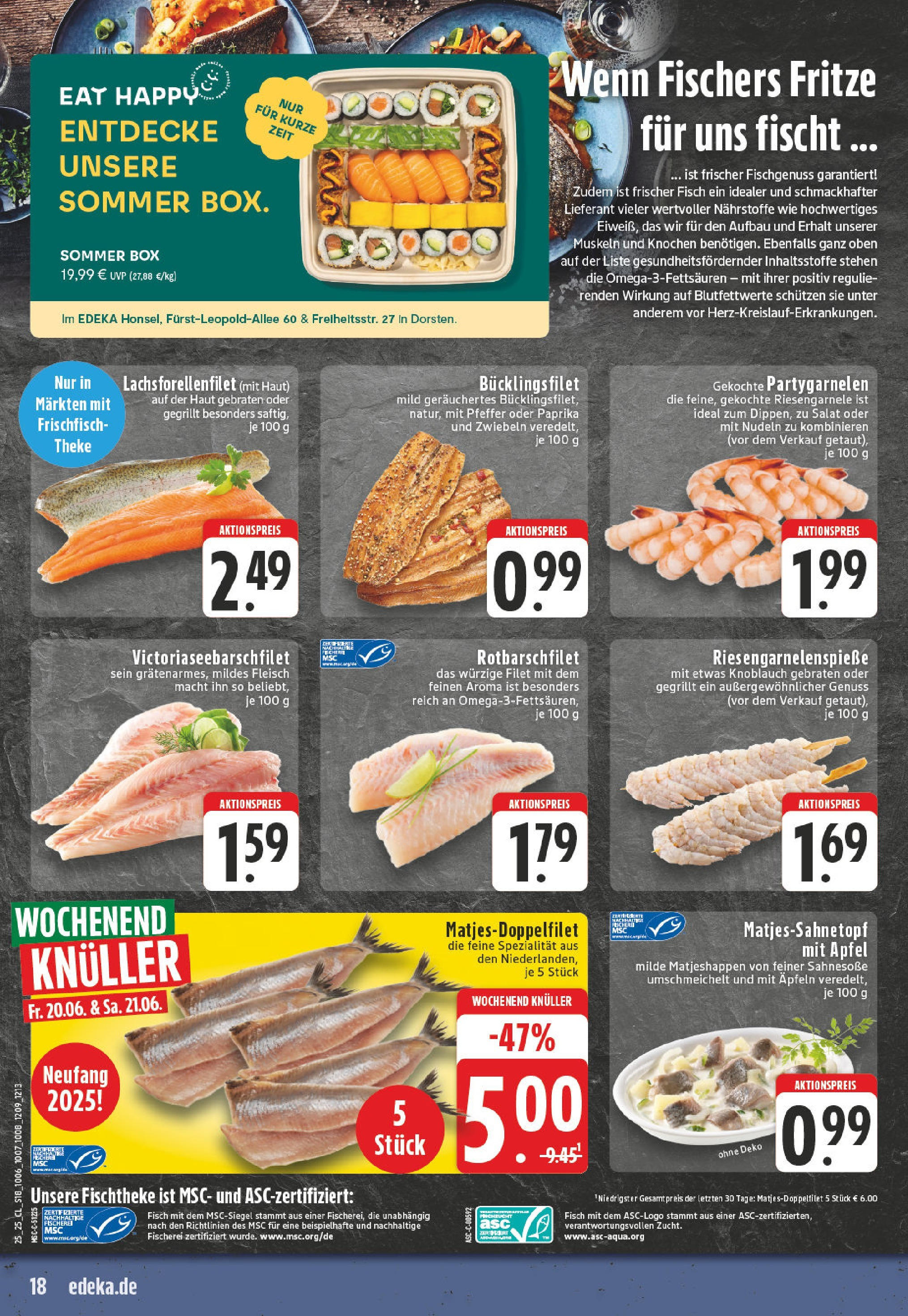 Edeka prospekt Dorsten	 (ab 15.06.2025) » Angebote Online | Seite: 18 | Produkte: Äpfel, Fisch, Nudeln, Fleisch