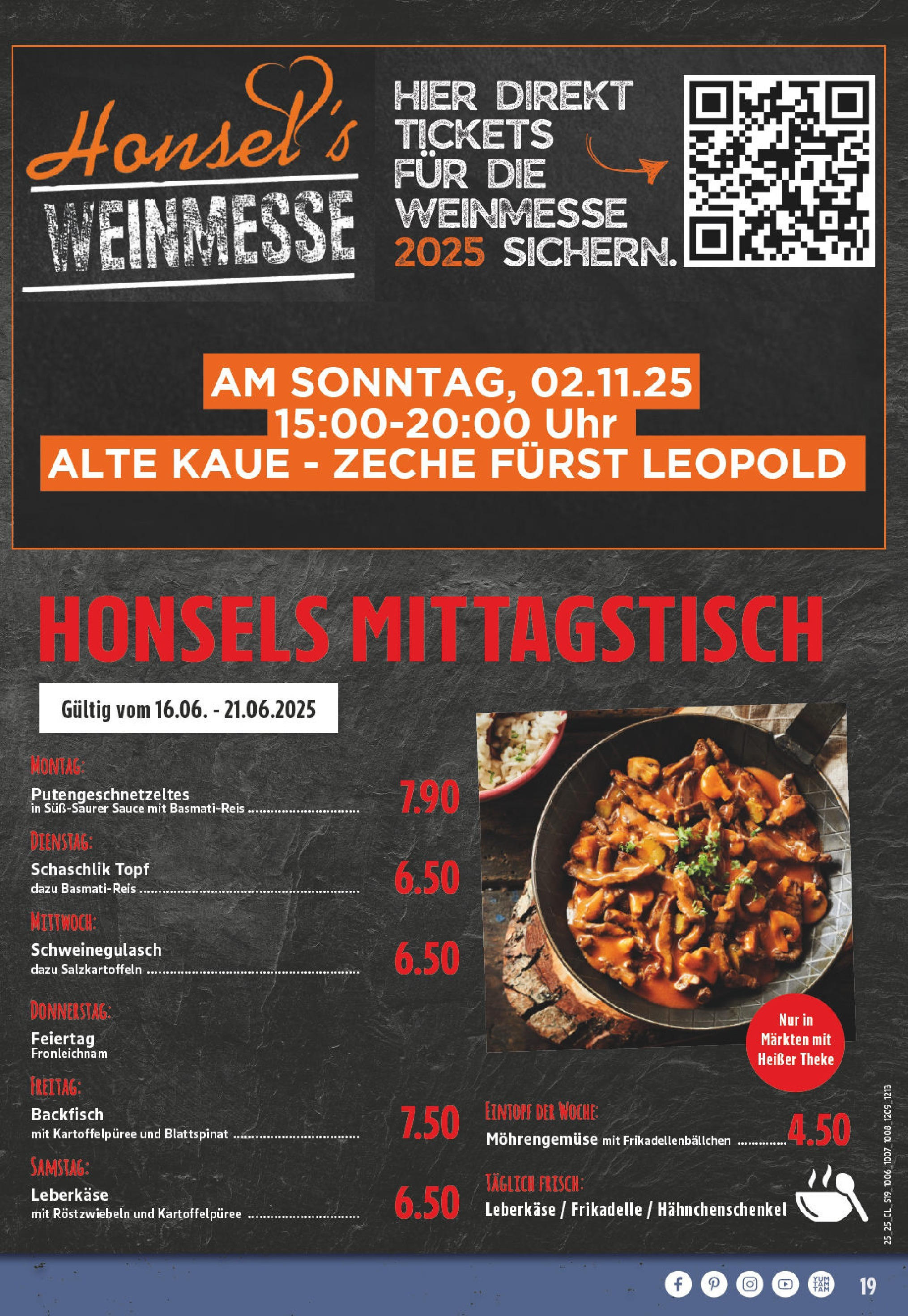Edeka prospekt Dorsten	 (ab 15.06.2025) » Angebote Online | Seite: 19 | Produkte: Schweinegulasch, Basmatireis, Hahnchenschenkel, Theke