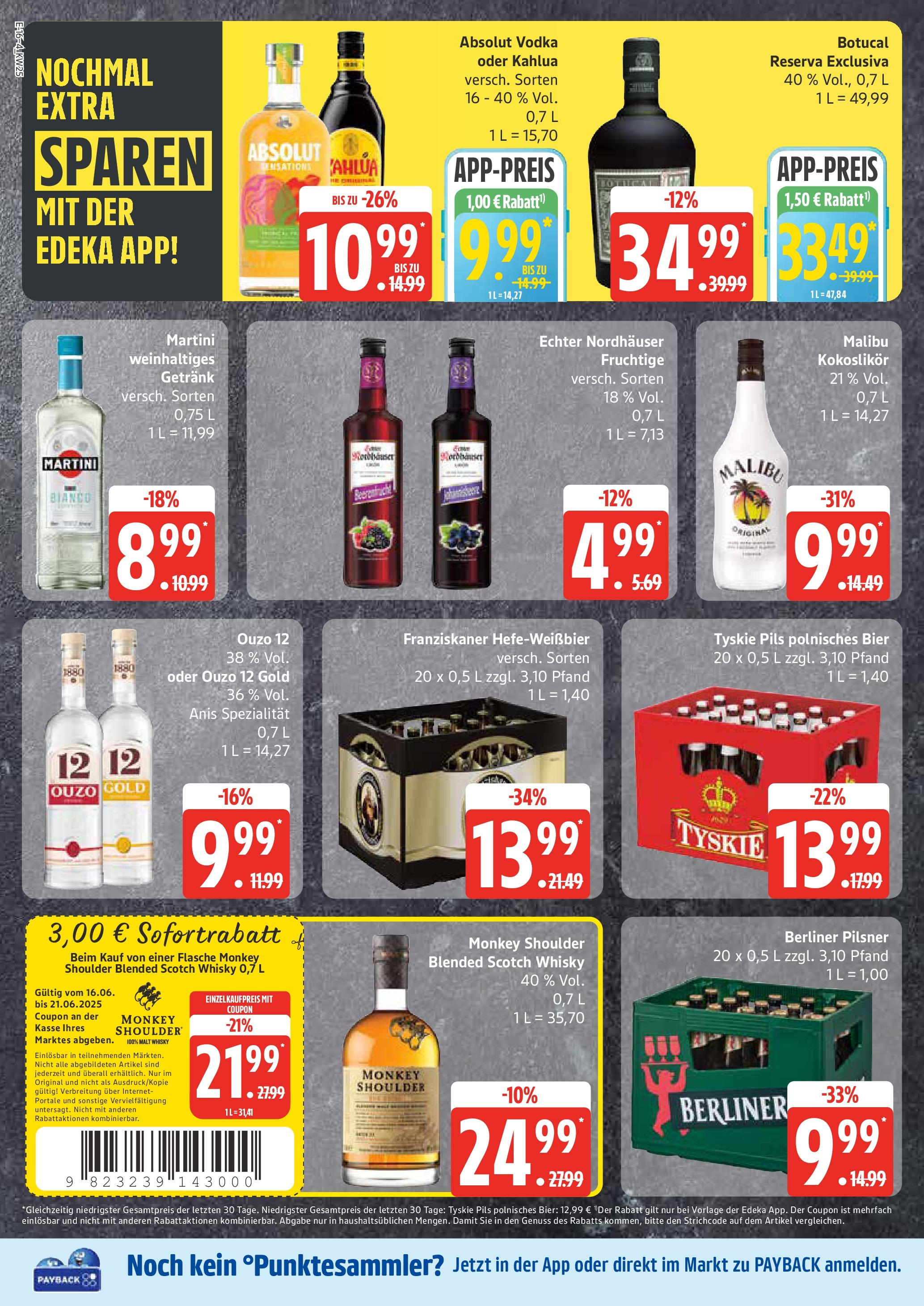 Marktkauf - Marktkauf: Wochenangebote (ab 15.06.2025) » Angebote online | Seite: 16 | Produkte: Martini, Whisky, Tyskie, Pils
