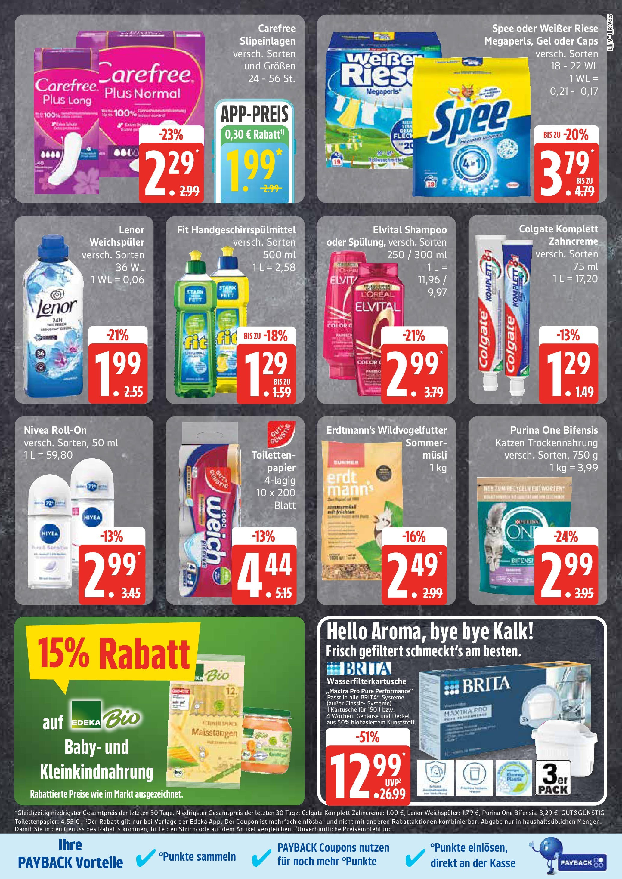 Edeka prospekt Neu Wulmstorf	 (ab 15.06.2025) » Angebote Online | Seite: 19 | Produkte: Purina one, Deodorant, Spee, Weichspüler