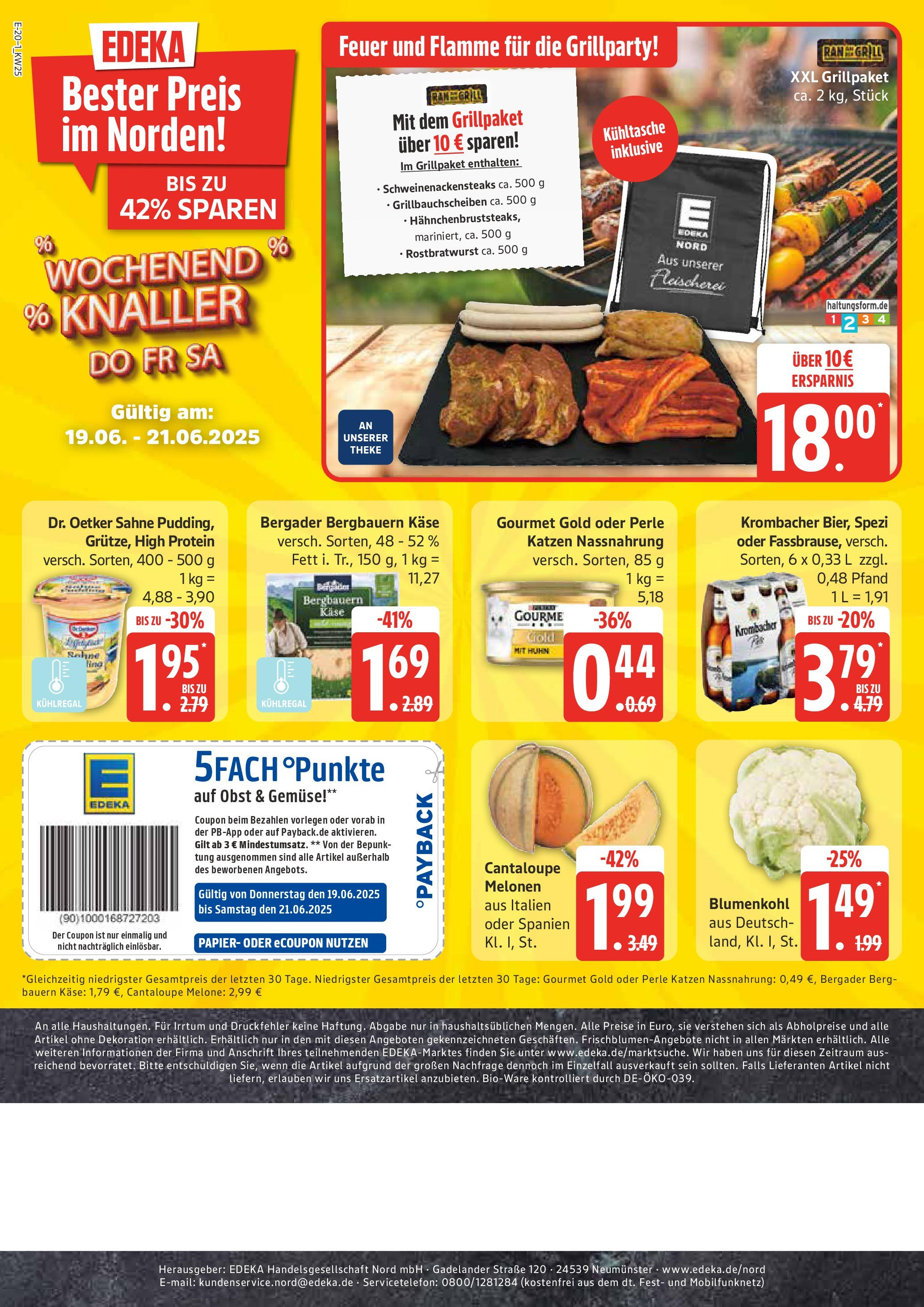 Edeka prospekt Neu Wulmstorf	 (ab 15.06.2025) » Angebote Online | Seite: 20 | Produkte: Käse, Theke, Melone, Sahne
