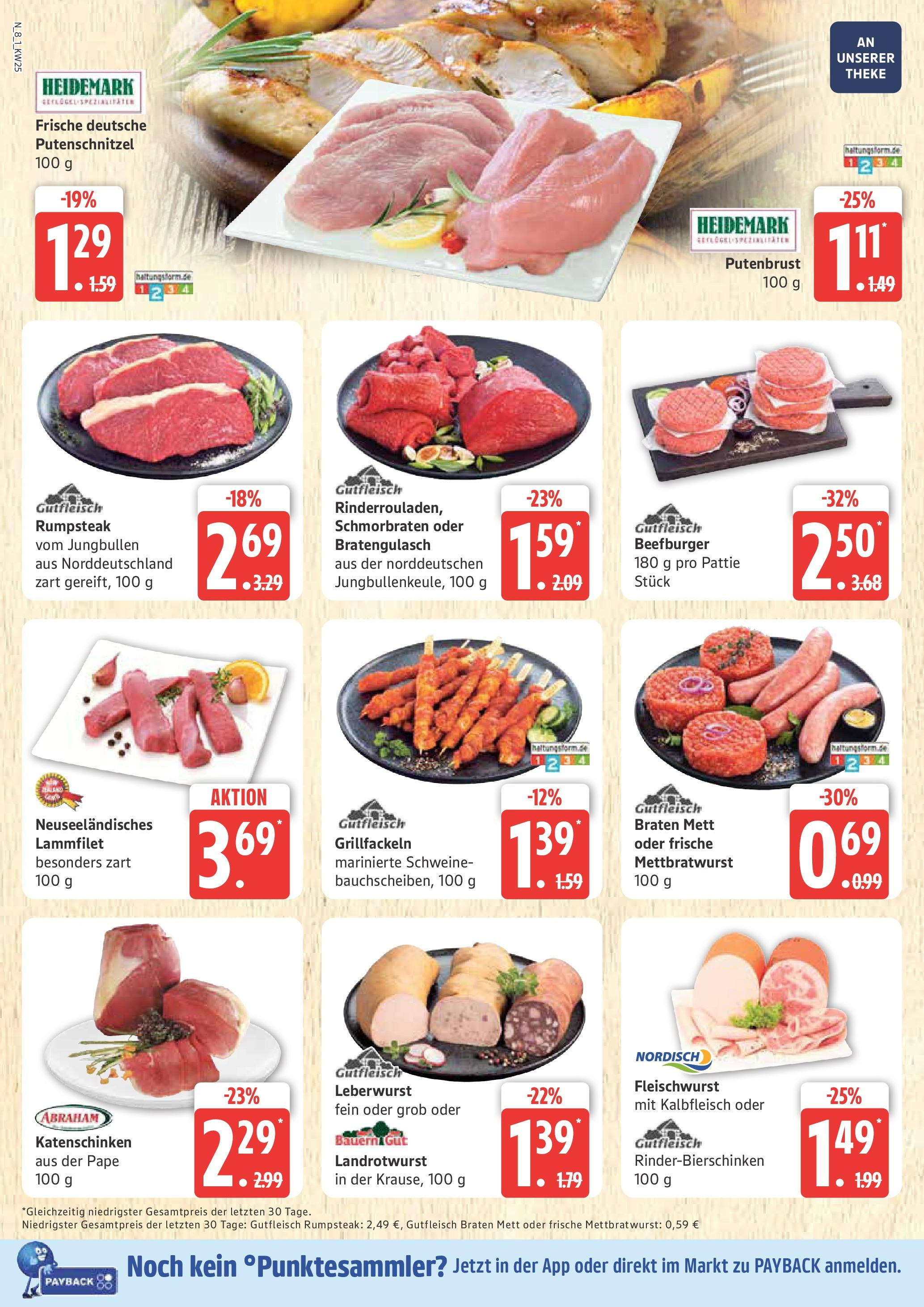 Marktkauf - Marktkauf: Wochenangebote (ab 15.06.2025) » Angebote online | Seite: 8 | Produkte: Rumpsteak, Theke, Burger, Putenschnitzel