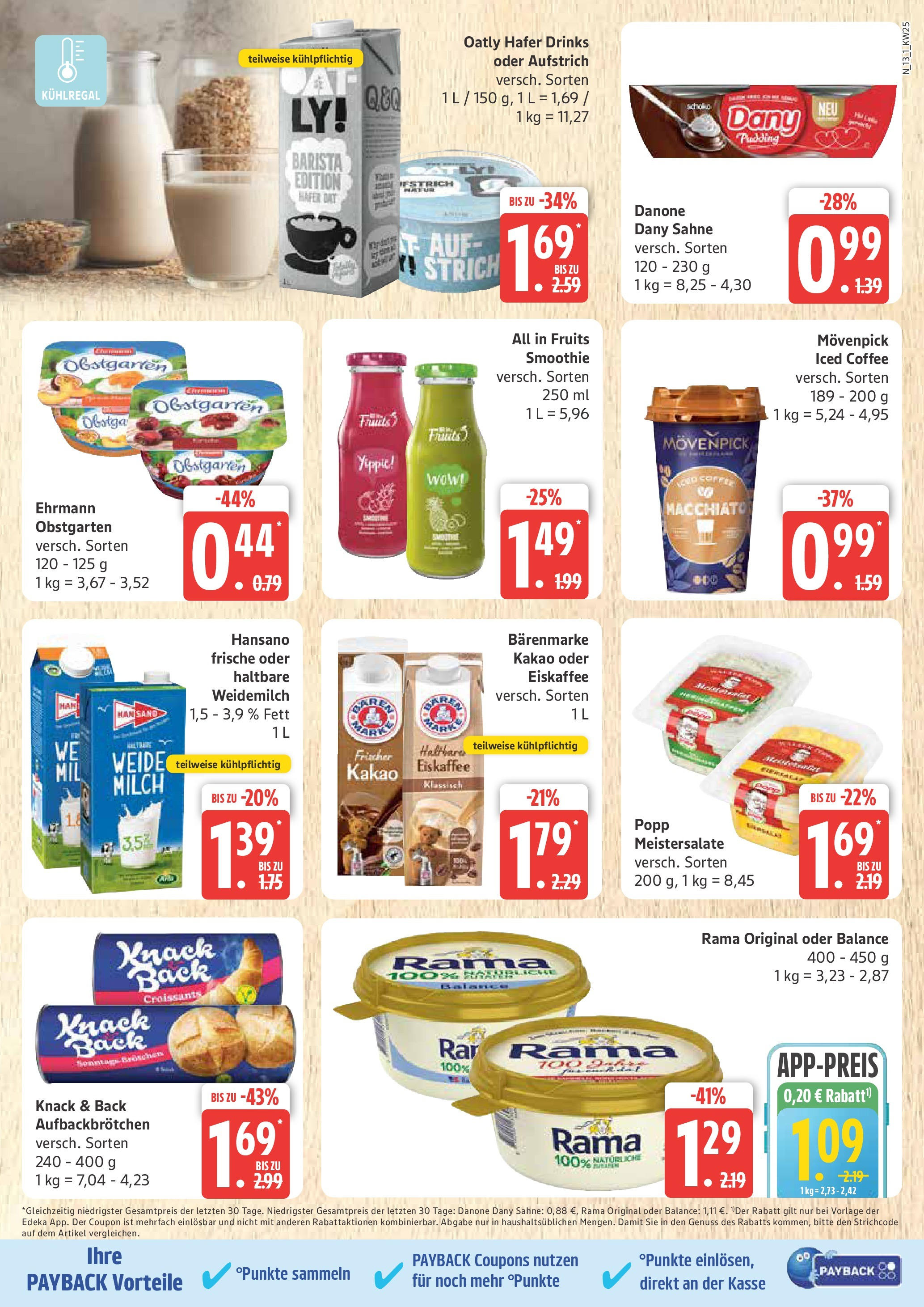 Marktkauf - Marktkauf: Wochenangebote (ab 15.06.2025) » Angebote online | Seite: 13 | Produkte: Margarine, Rama, Milch, Sahne