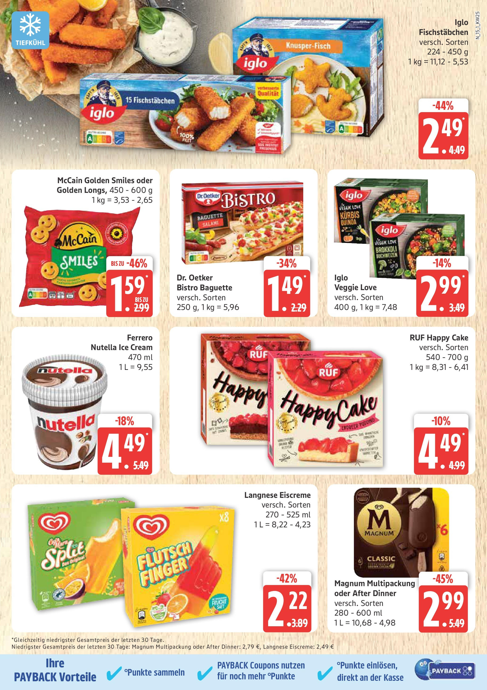 Marktkauf - Marktkauf: Wochenangebote (ab 15.06.2025) » Angebote online | Seite: 15 | Produkte: Eiscreme, Nutella, Kürbis, Salami