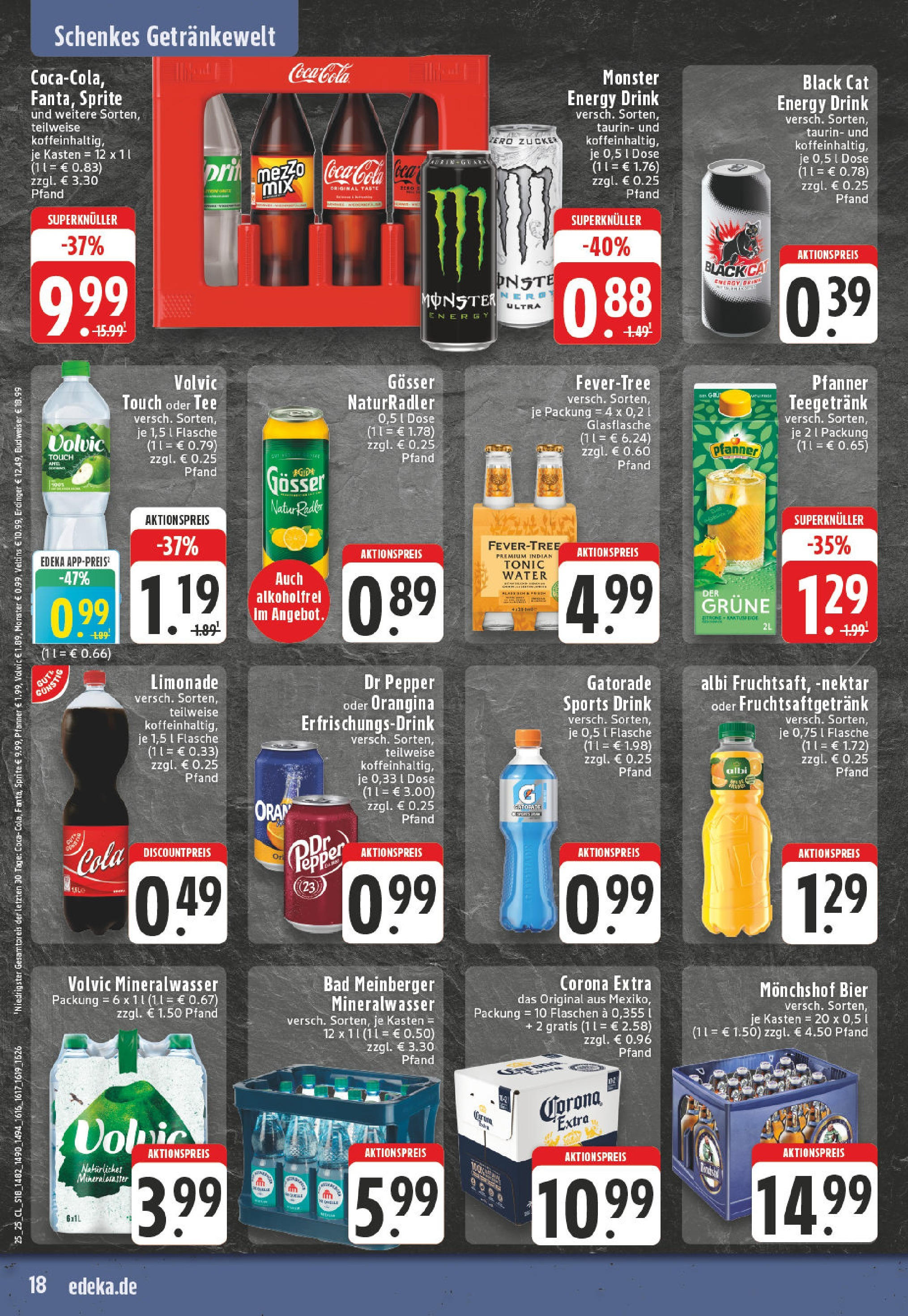 Edeka prospekt Guetersloh	 (ab 15.06.2025) » Angebote Online | Seite: 18 | Produkte: Erdinger, Energy, Bad, Volvic touch