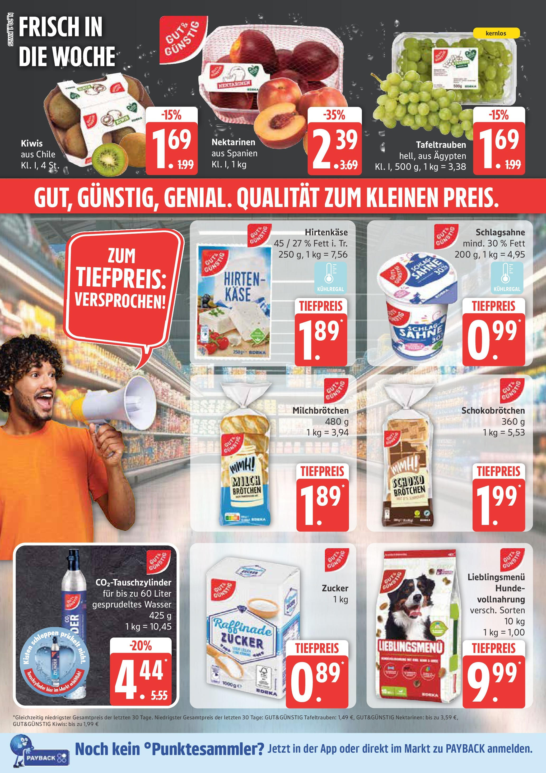 Marktkauf - Marktkauf: Wochenangebote (ab 15.06.2025) » Angebote online | Seite: 20 | Produkte: Schlagsahne, Milch, Käse, Wasser