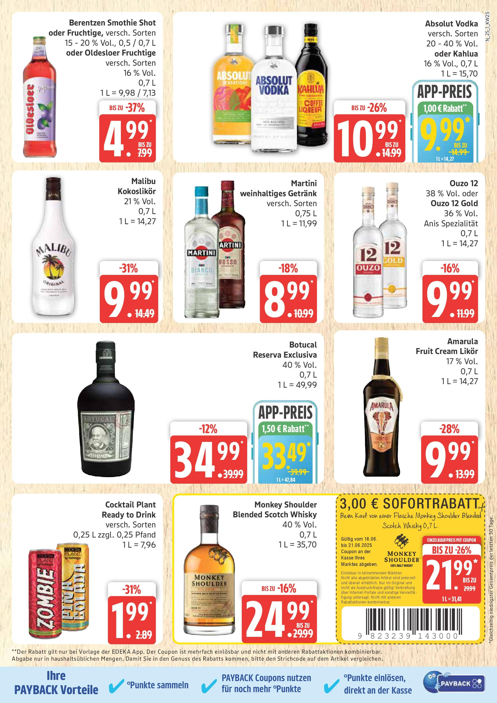 Marktkauf - Marktkauf: Wochenangebote (ab 15.06.2025) » Angebote online | Seite: 25 | Produkte: Ouzo 12, Ouzo, Oldesloer, Vodka