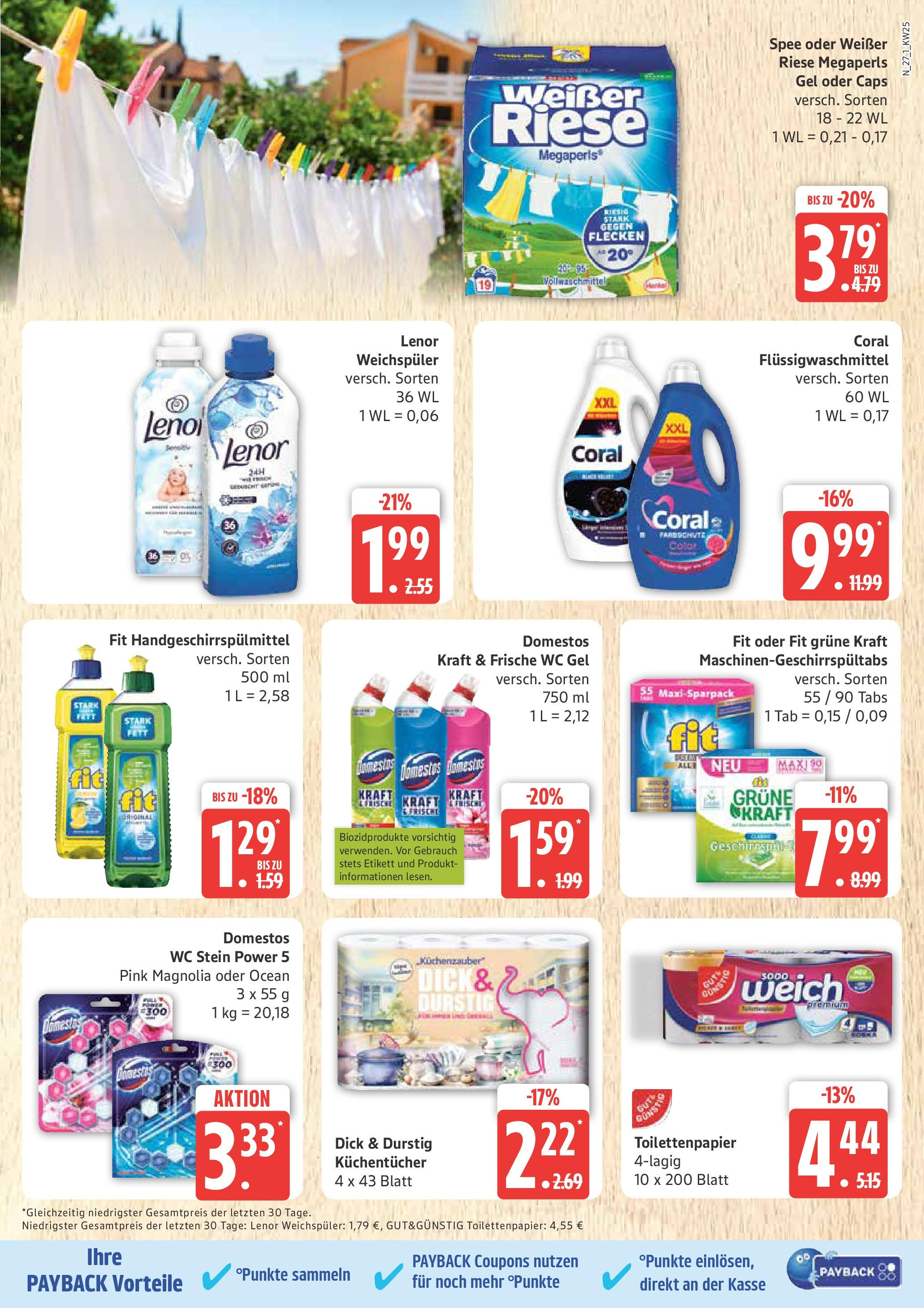 Marktkauf - Marktkauf: Wochenangebote (ab 15.06.2025) » Angebote online | Seite: 27 | Produkte: Spee, Weichspüler, WC Stein, Toilettenpapier