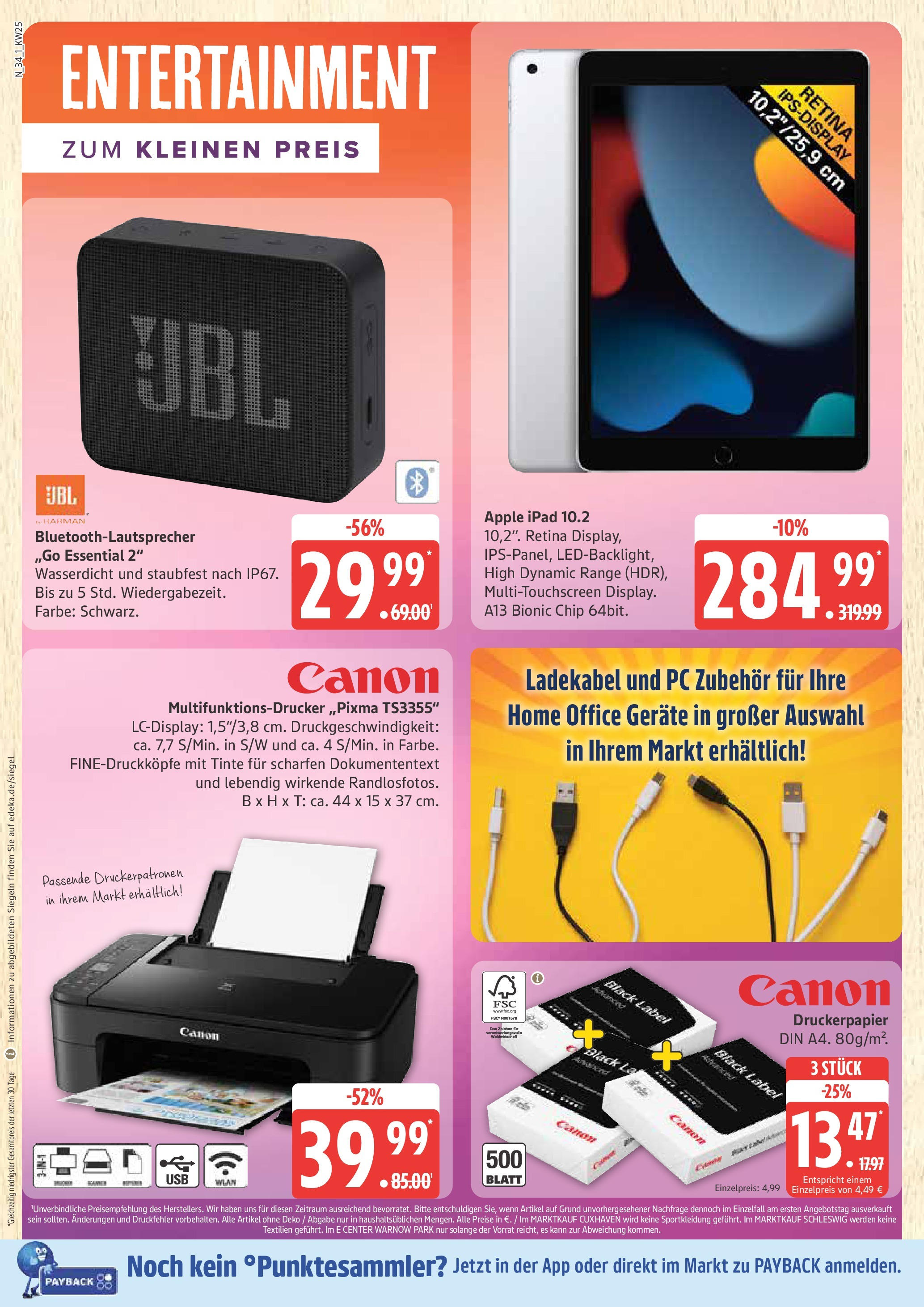 Marktkauf - Marktkauf: Wochenangebote (ab 15.06.2025) » Angebote online | Seite: 34 | Produkte: Apple, Ladekabel, Tablet, PC