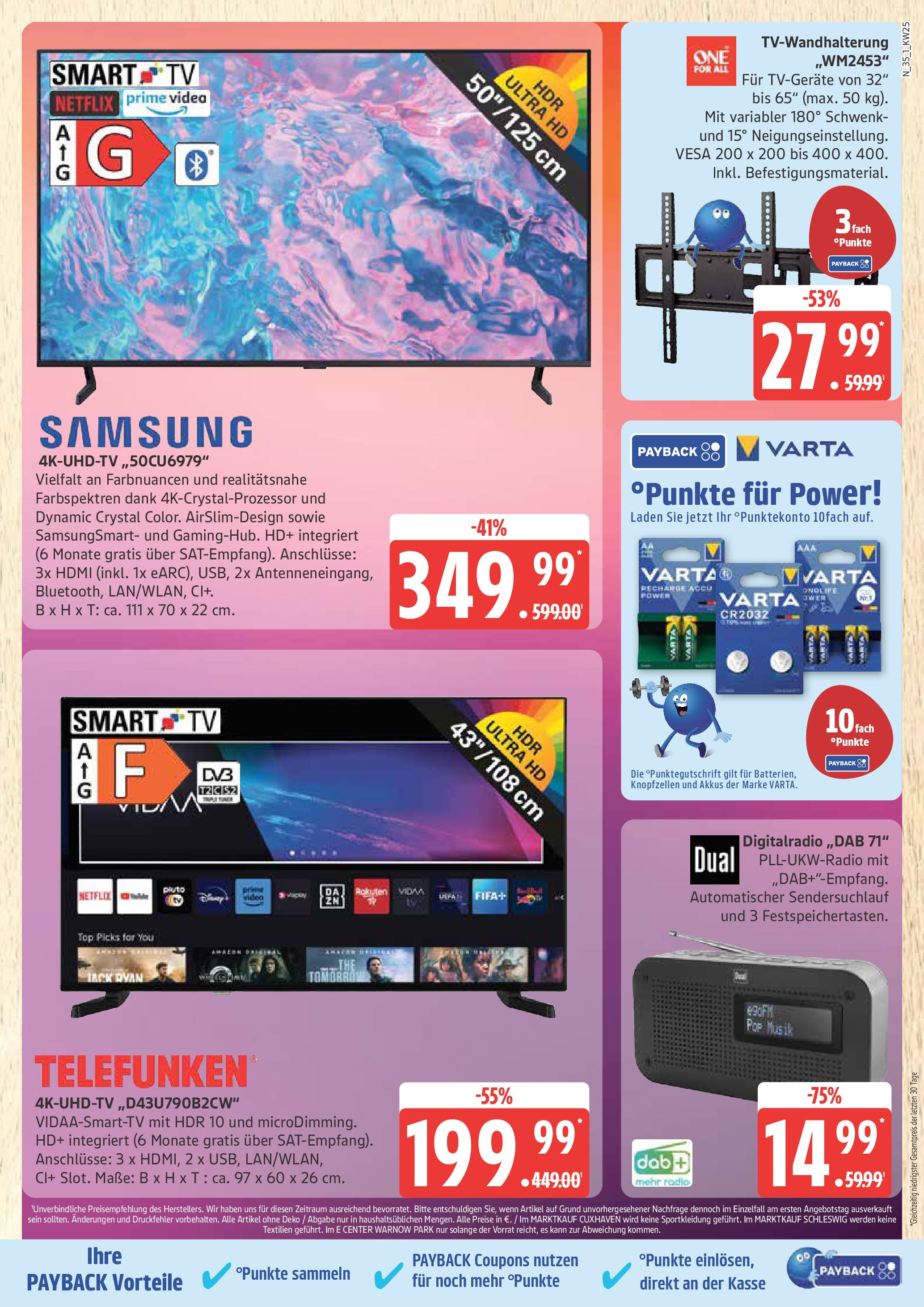 Marktkauf - Marktkauf: Wochenangebote (ab 15.06.2025) » Angebote online | Seite: 35 | Produkte: Top, Samsung, TV, Radio