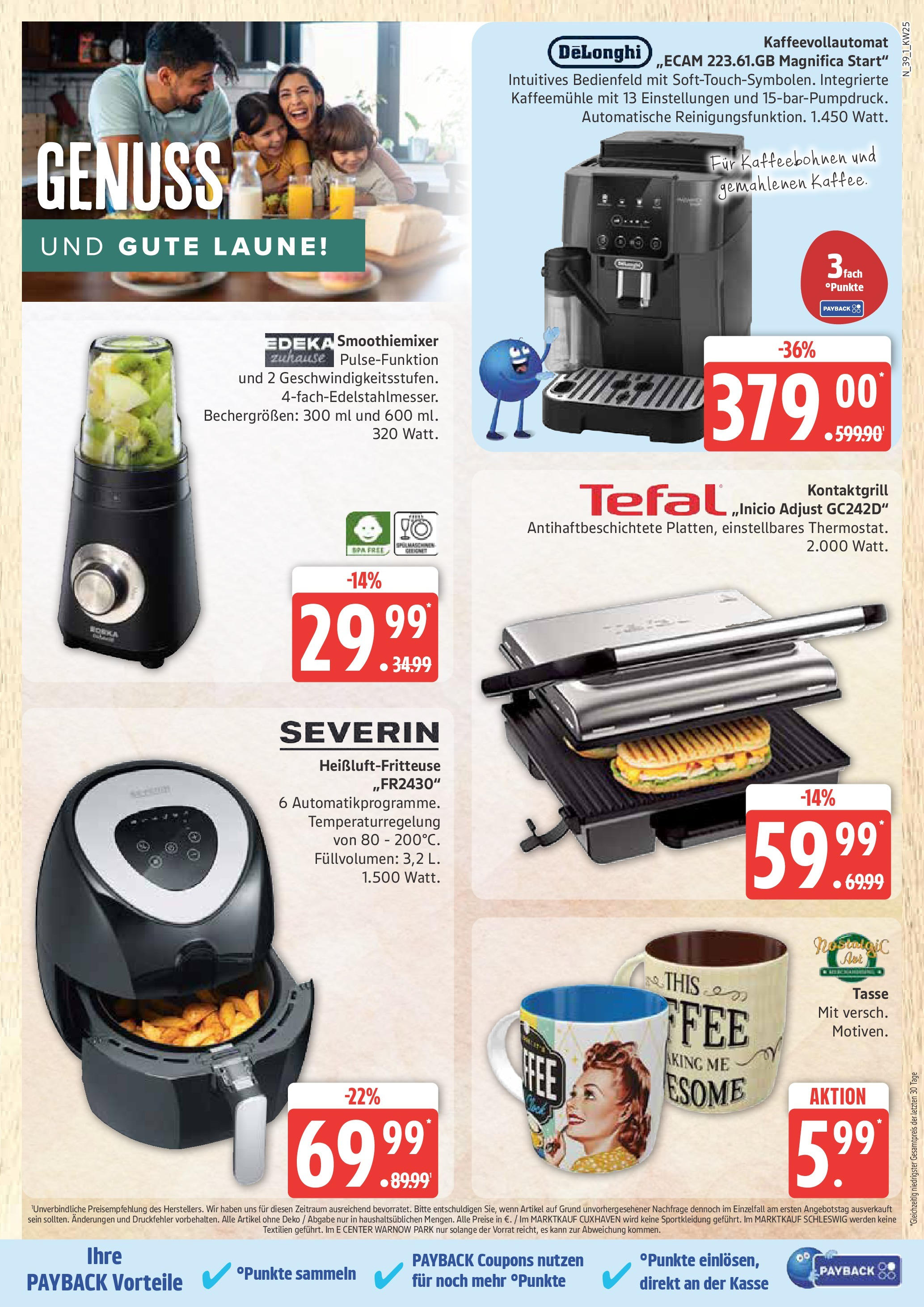 Marktkauf - Marktkauf: Wochenangebote (ab 15.06.2025) » Angebote online | Seite: 39 | Produkte: Grill, Kaffee, Kaffeevollautomat, Heißluftfritteuse