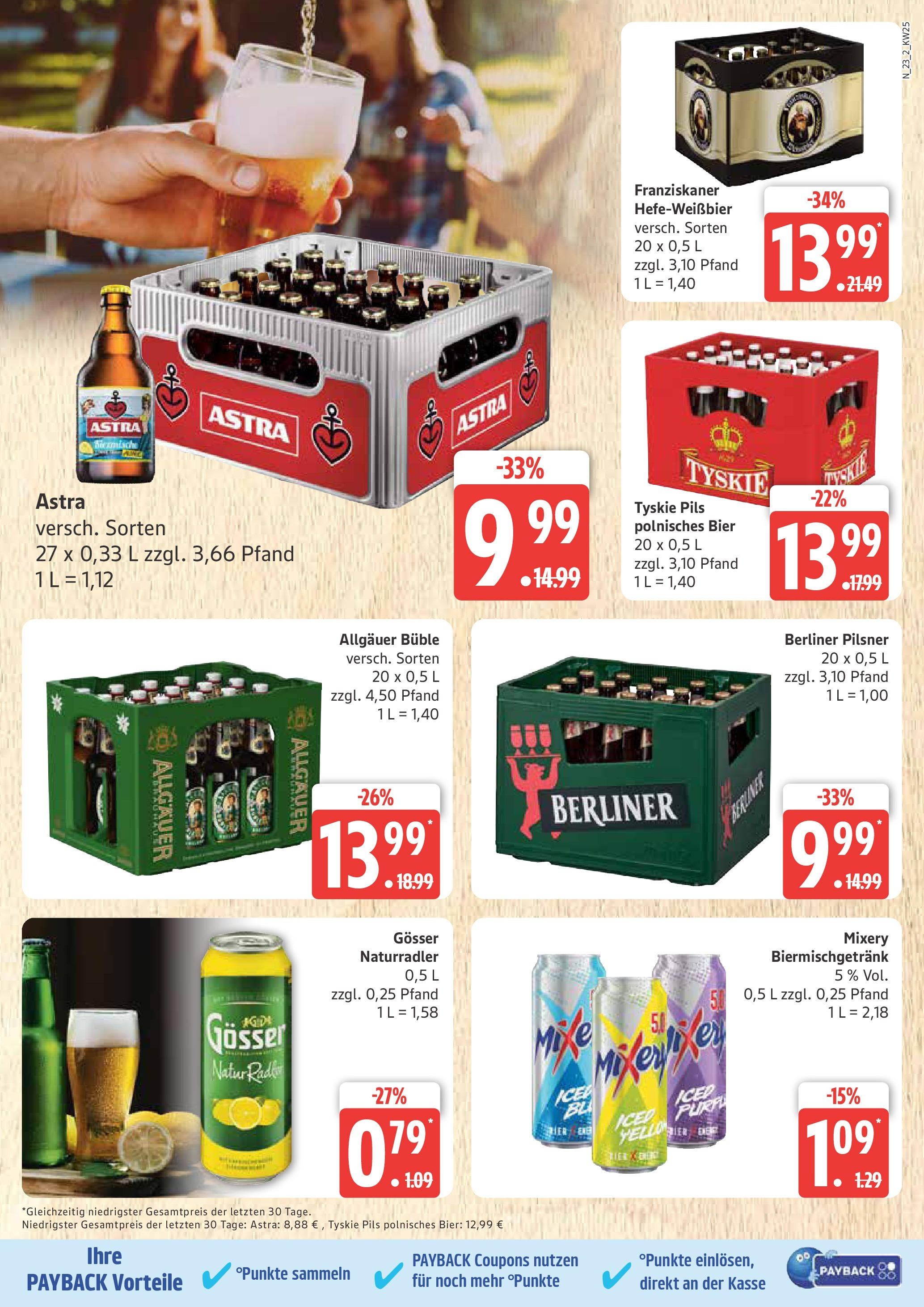 Marktkauf - Marktkauf: Wochenangebote (ab 15.06.2025) » Angebote online | Seite: 23 | Produkte: Tyskie, Bier, Mixery, Berliner pilsner