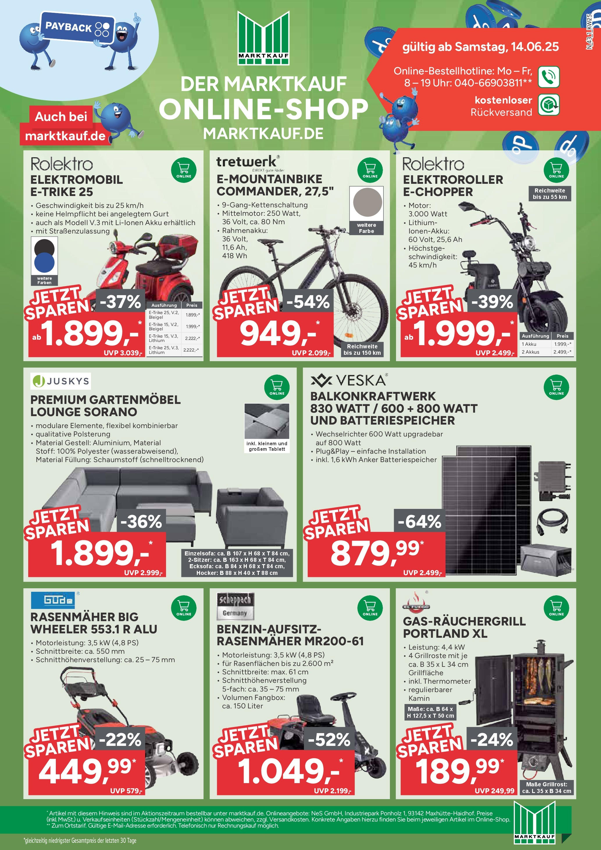 Marktkauf - Marktkauf: Wochenangebote (ab 15.06.2025) » Angebote online | Seite: 43 | Produkte: Grill, Ecksofa, Rasenmäher, Gartenmöbel