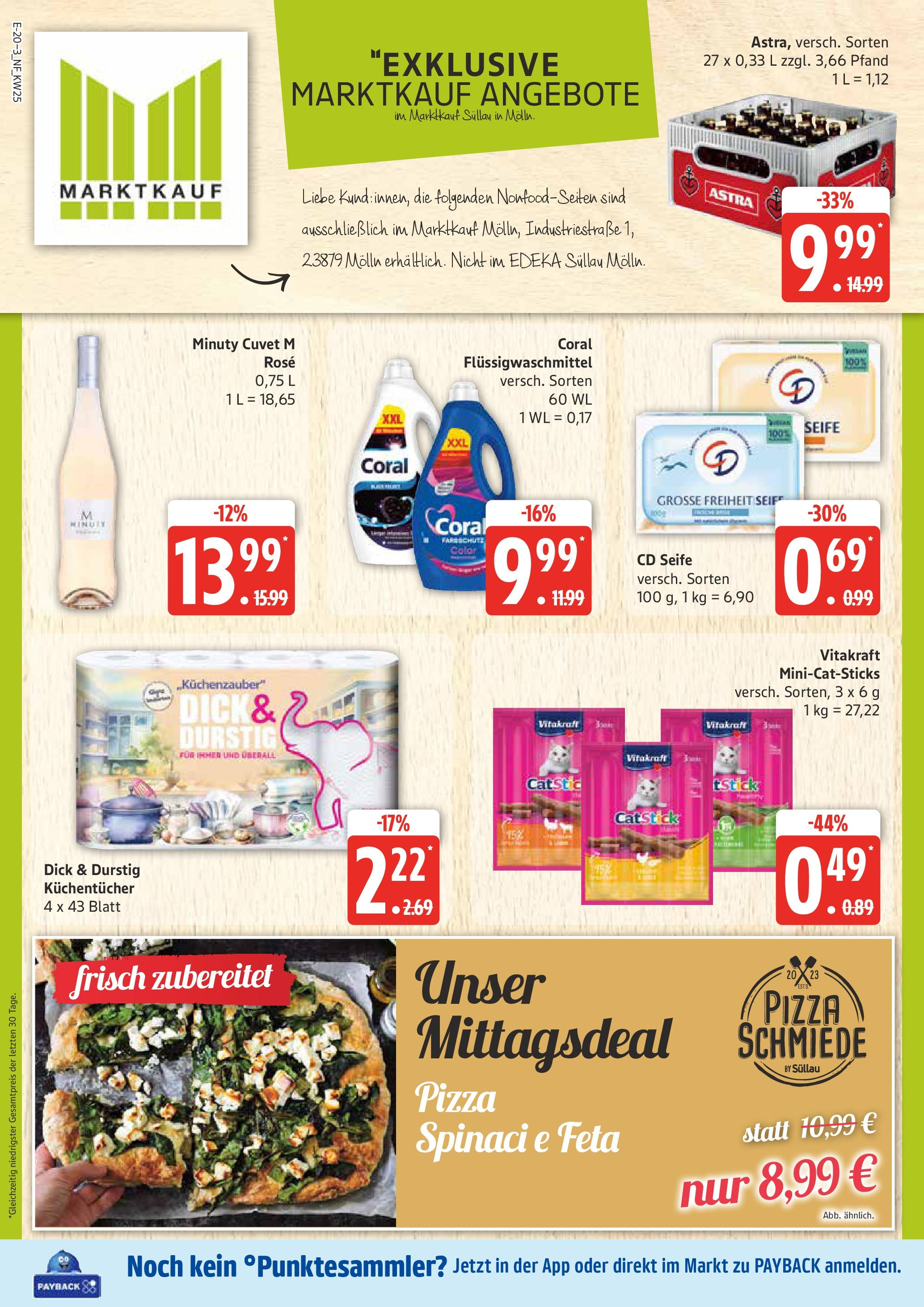 Marktkauf - Marktkauf: Wochenangebote (ab 15.06.2025) » Angebote online | Seite: 20 | Produkte: Feta, Astra, Seife, Pizza